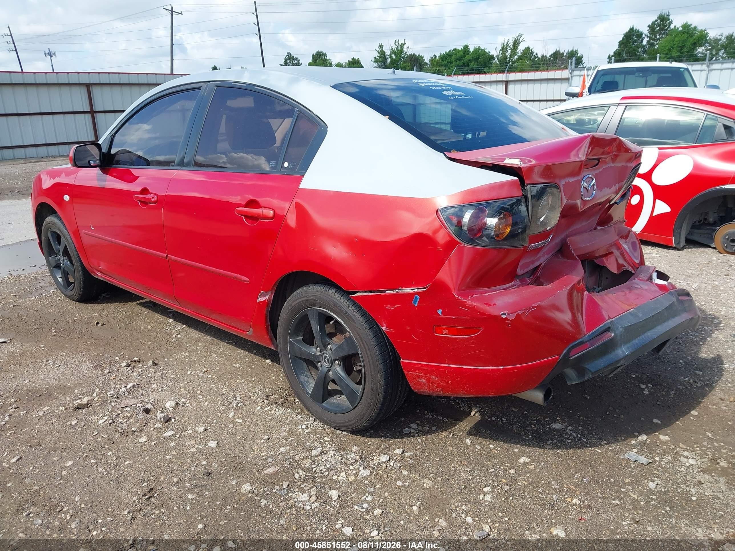 2005 Mazda Mazda3 S Красный vin: JM1BK123451256739