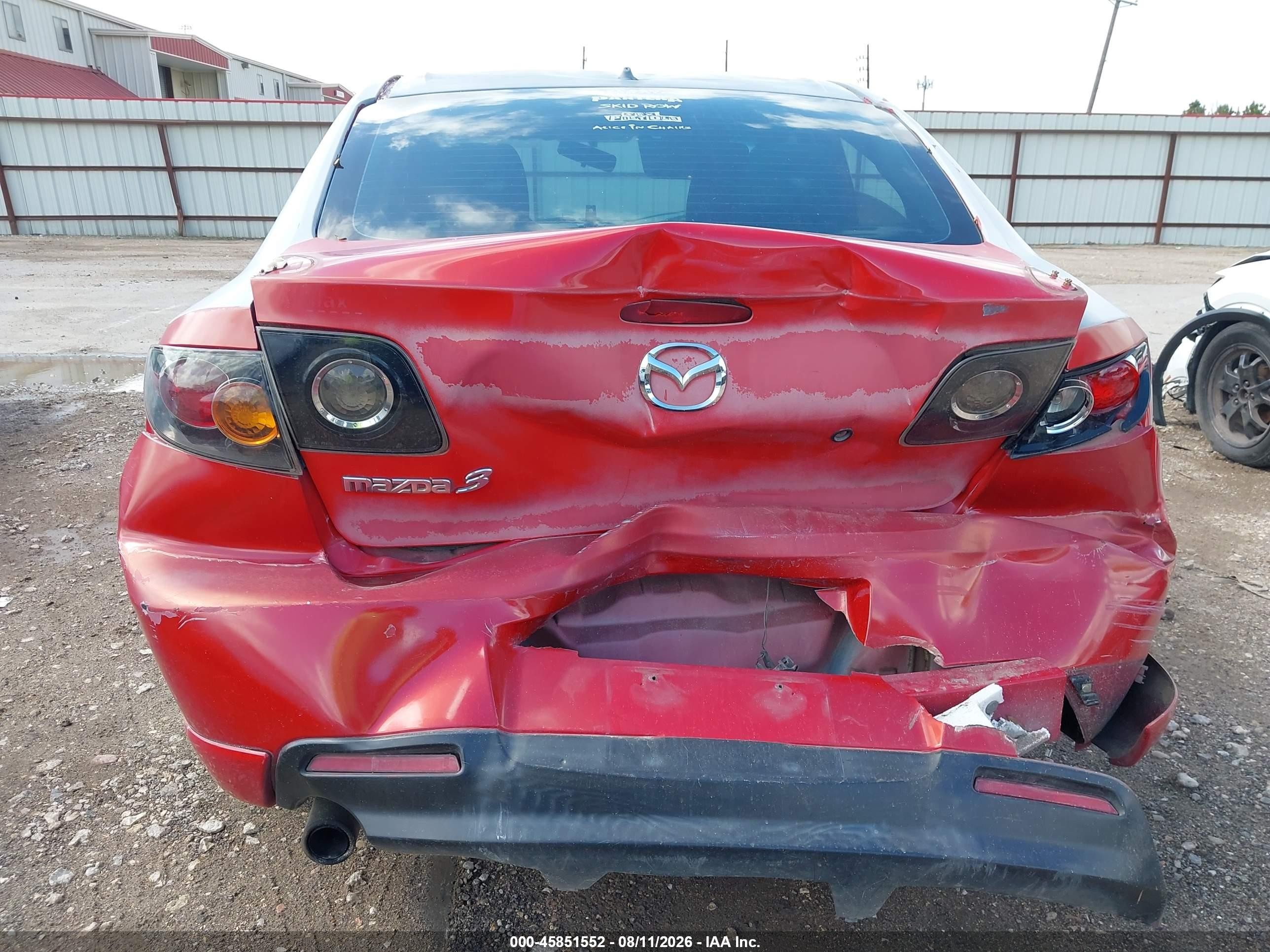 2005 Mazda Mazda3 S Красный vin: JM1BK123451256739