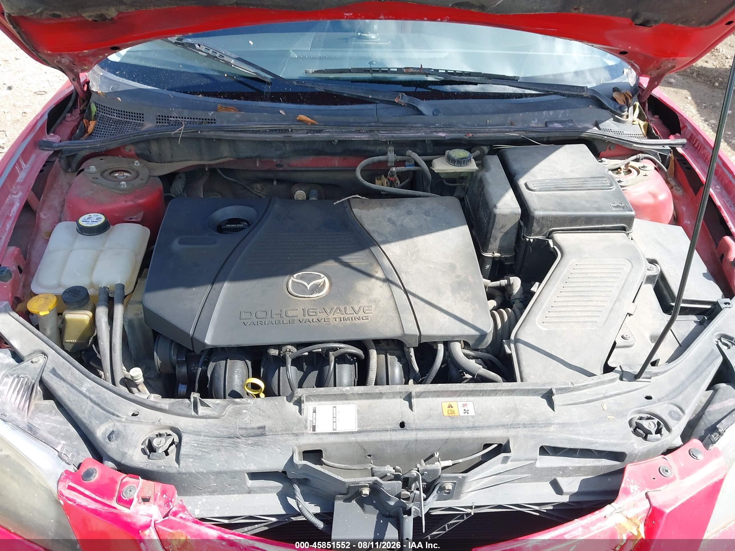 2005 Mazda Mazda3 S Красный vin: JM1BK123451256739