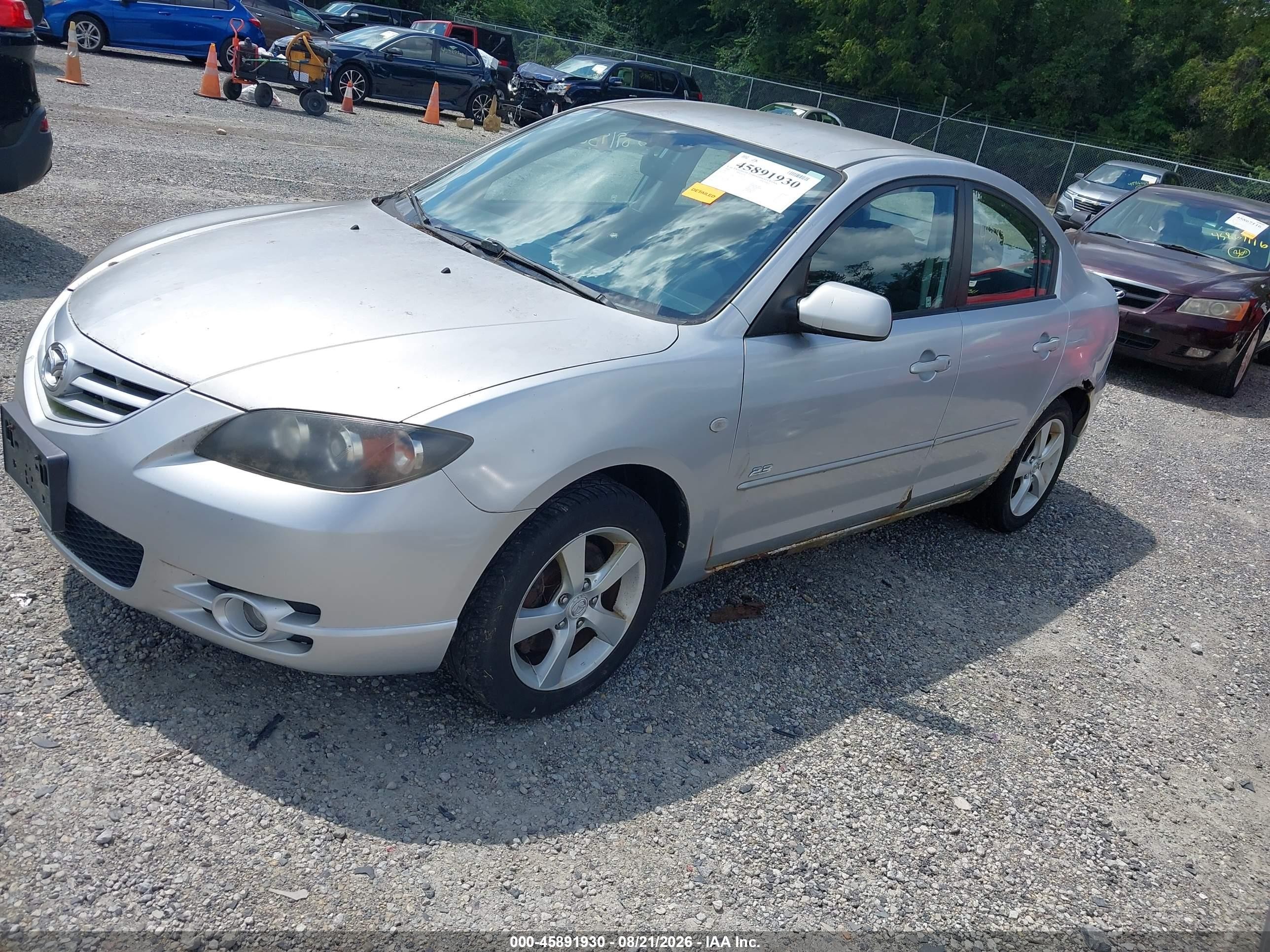 2006 Mazda Mazda3 S Silver vin: JM1BK123661443756