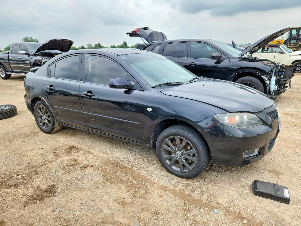 2007 Mazda 3 I Black vin: JM1BK12F071729940