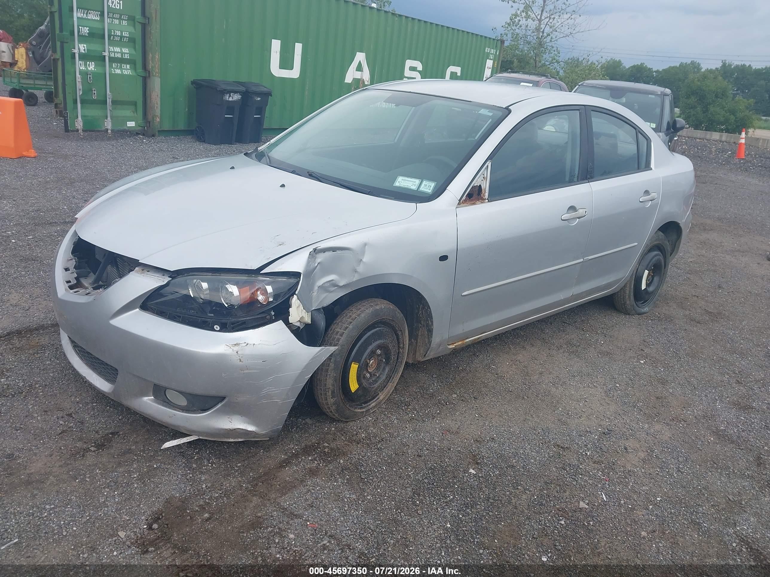 2005 Mazda Mazda3 I Серебряный vin: JM1BK12F151331035
