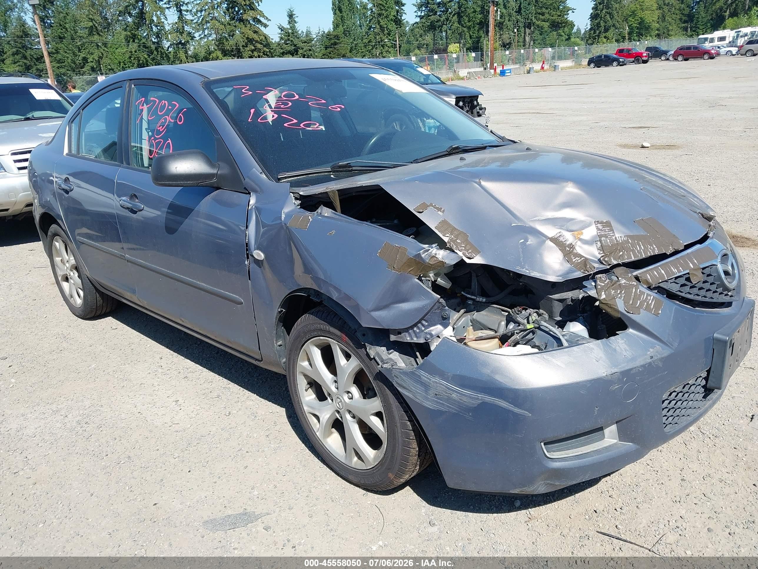 2007 Mazda Mazda3   Silver vin: JM1BK12F271726408