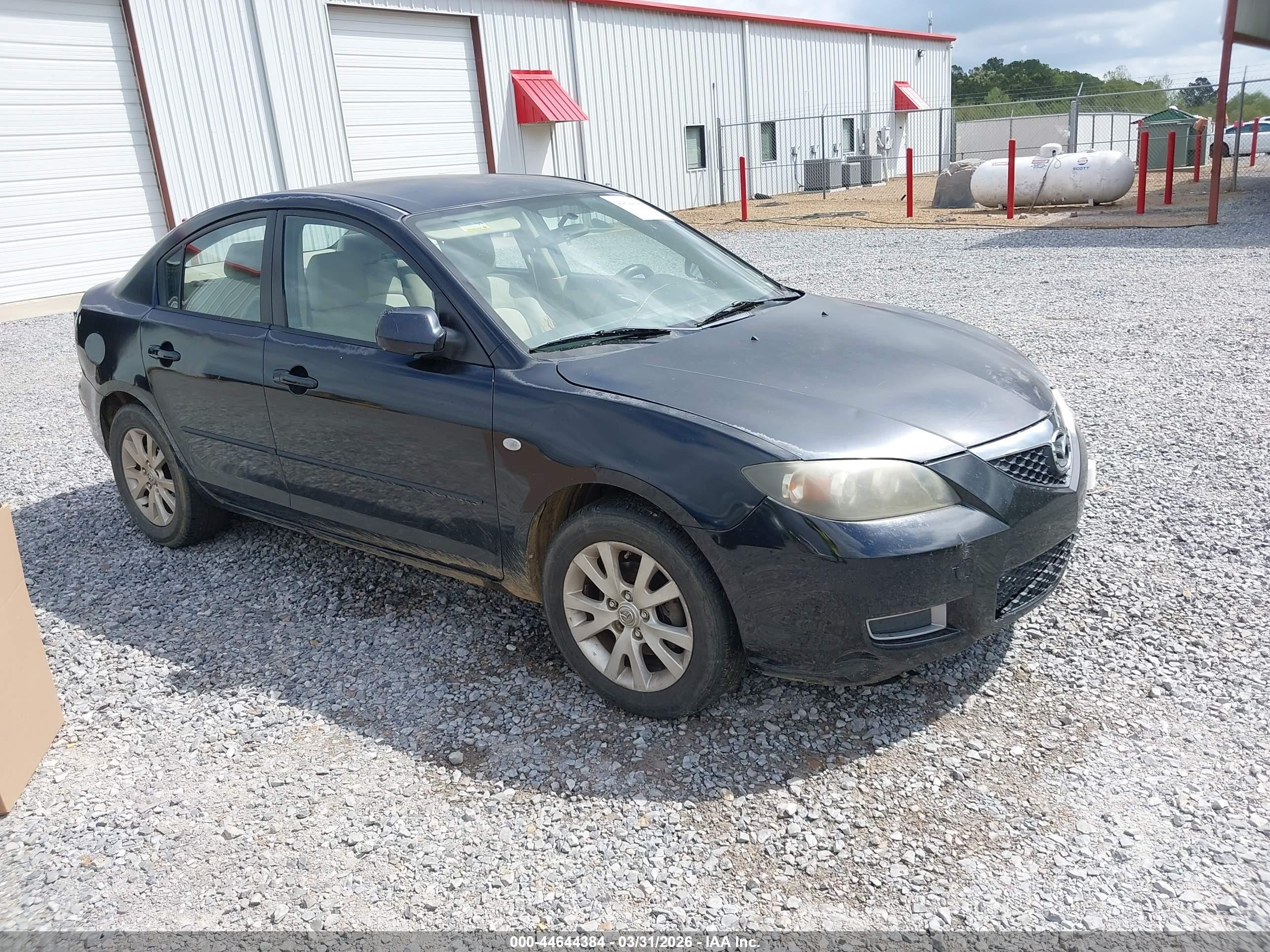 2008 Mazda Mazda3 I Black vin: JM1BK12F281776694