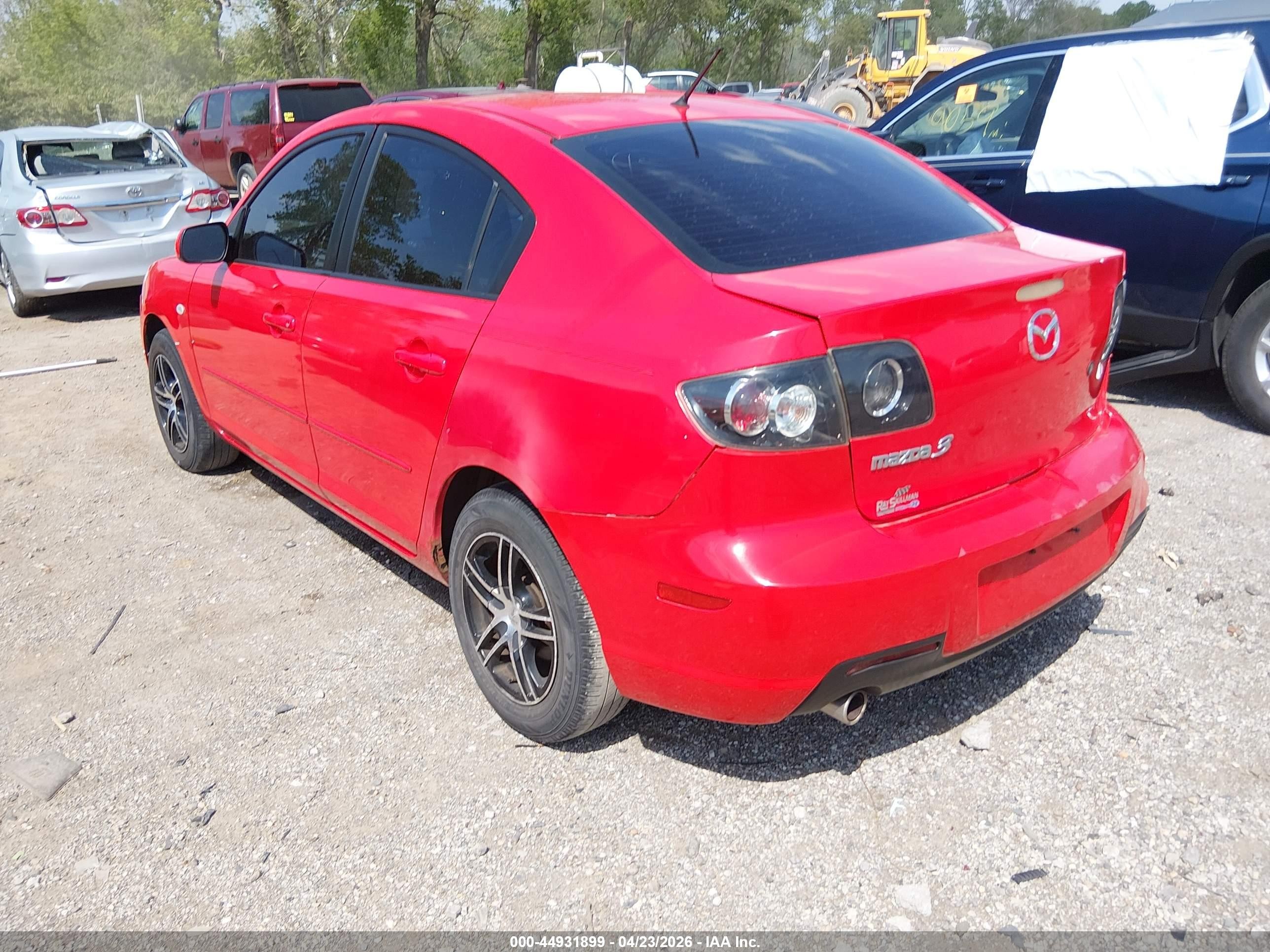 2008 Mazda Mazda3 I Sport Red vin: JM1BK12F281792930