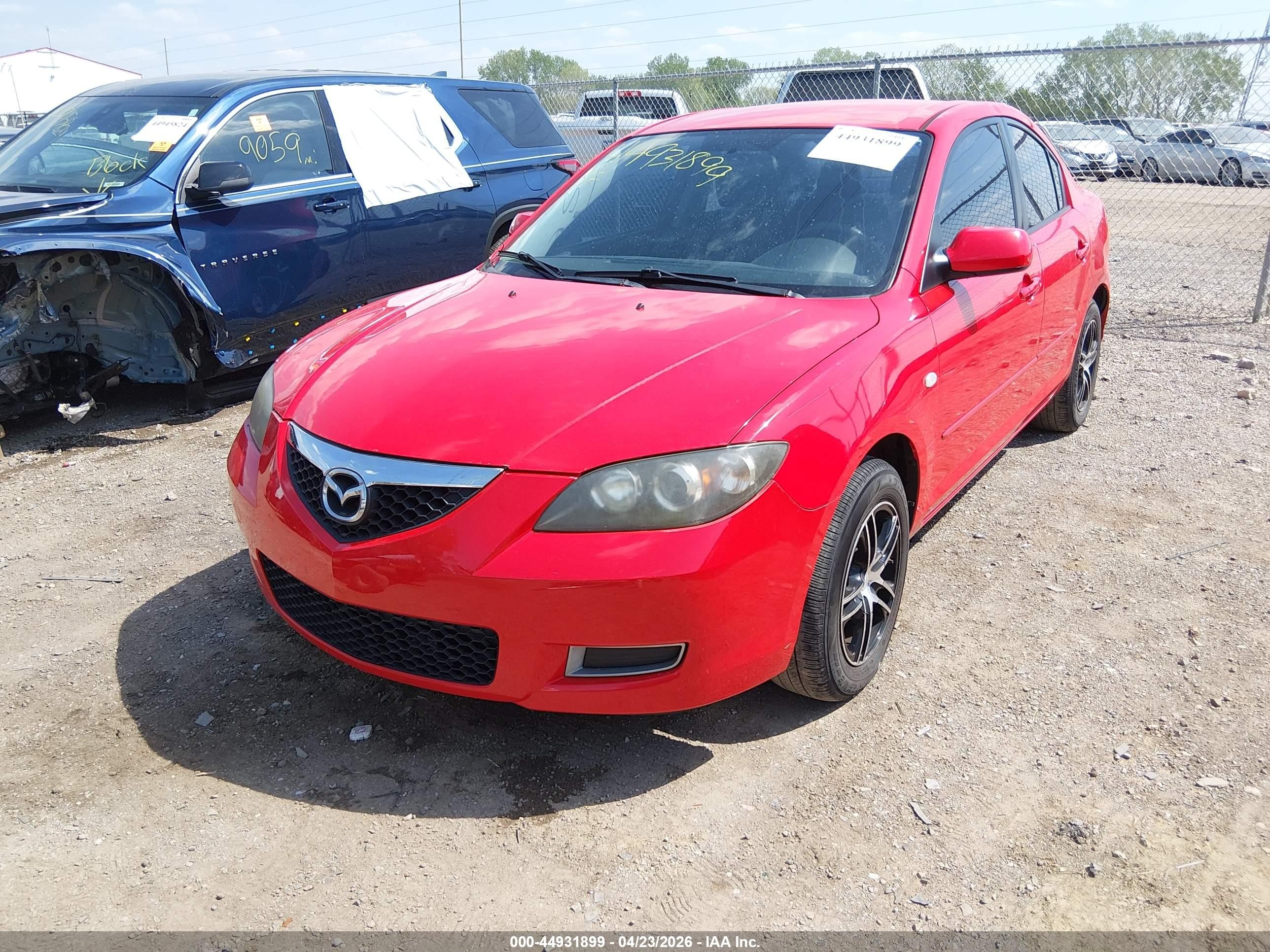 2008 Mazda Mazda3 I Sport Red vin: JM1BK12F281792930