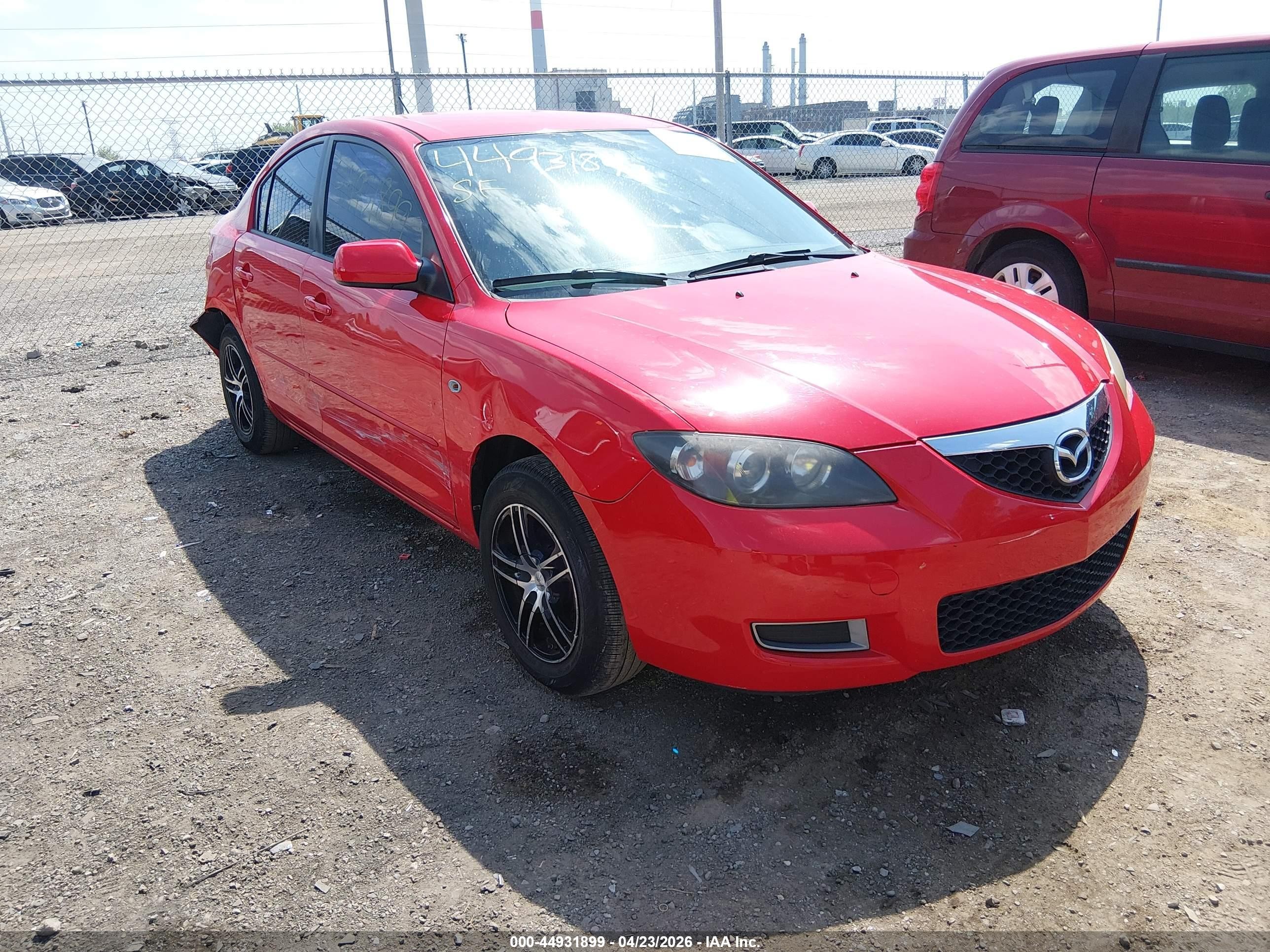 2008 Mazda Mazda3 I Sport Red vin: JM1BK12F281792930