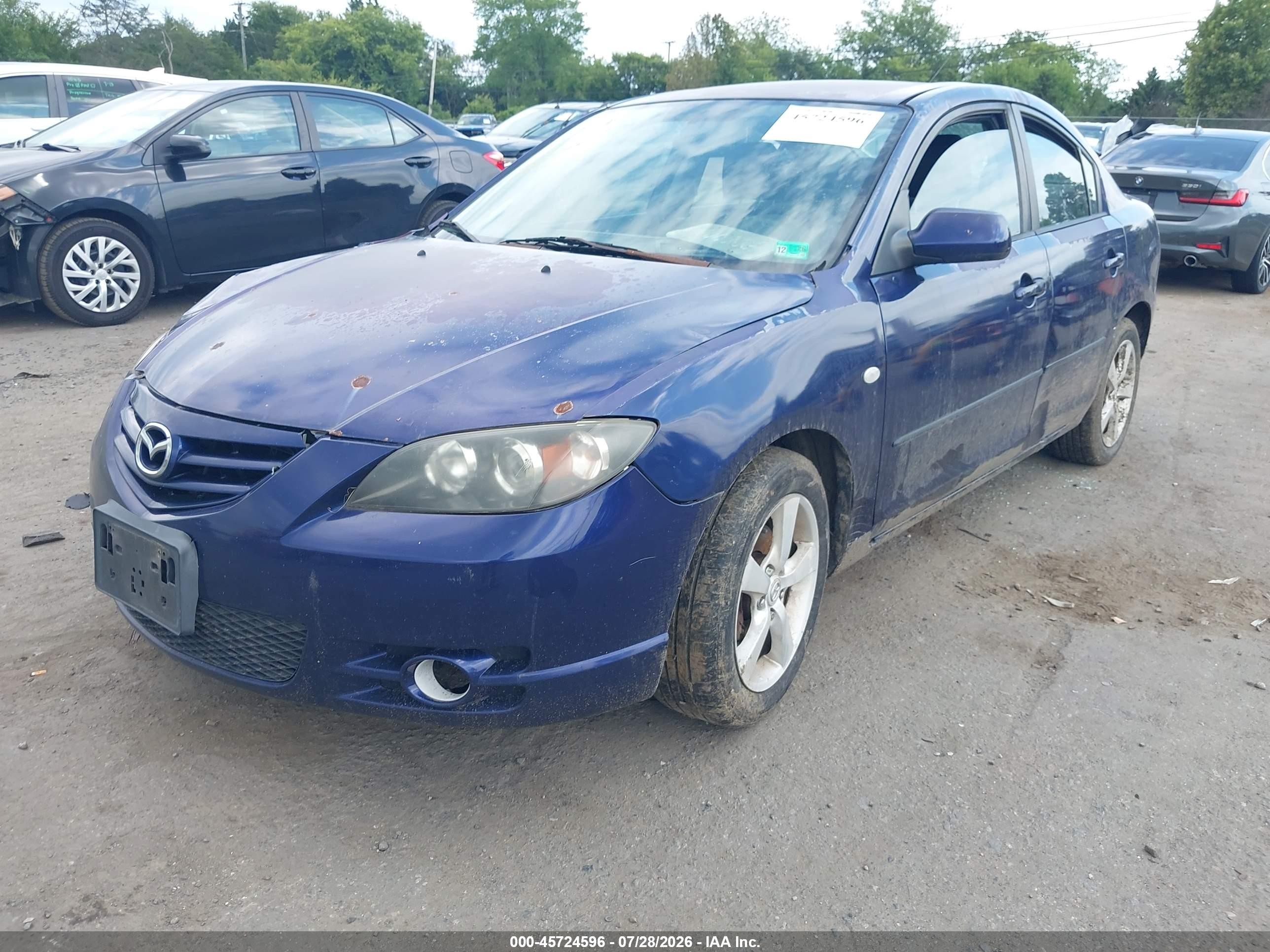 2006 Mazda Mazda3 I Touring Blue vin: JM1BK12F361481116