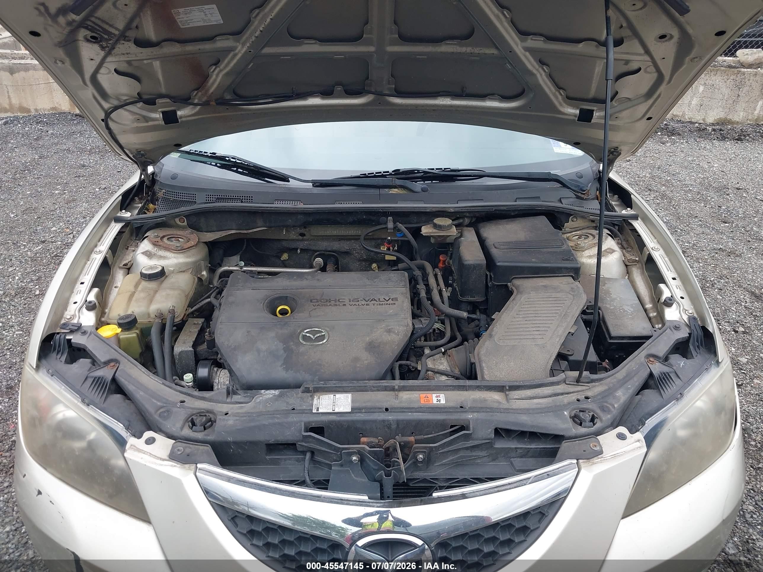 2008 Mazda Mazda3 I Золотой vin: JM1BK12F381823280