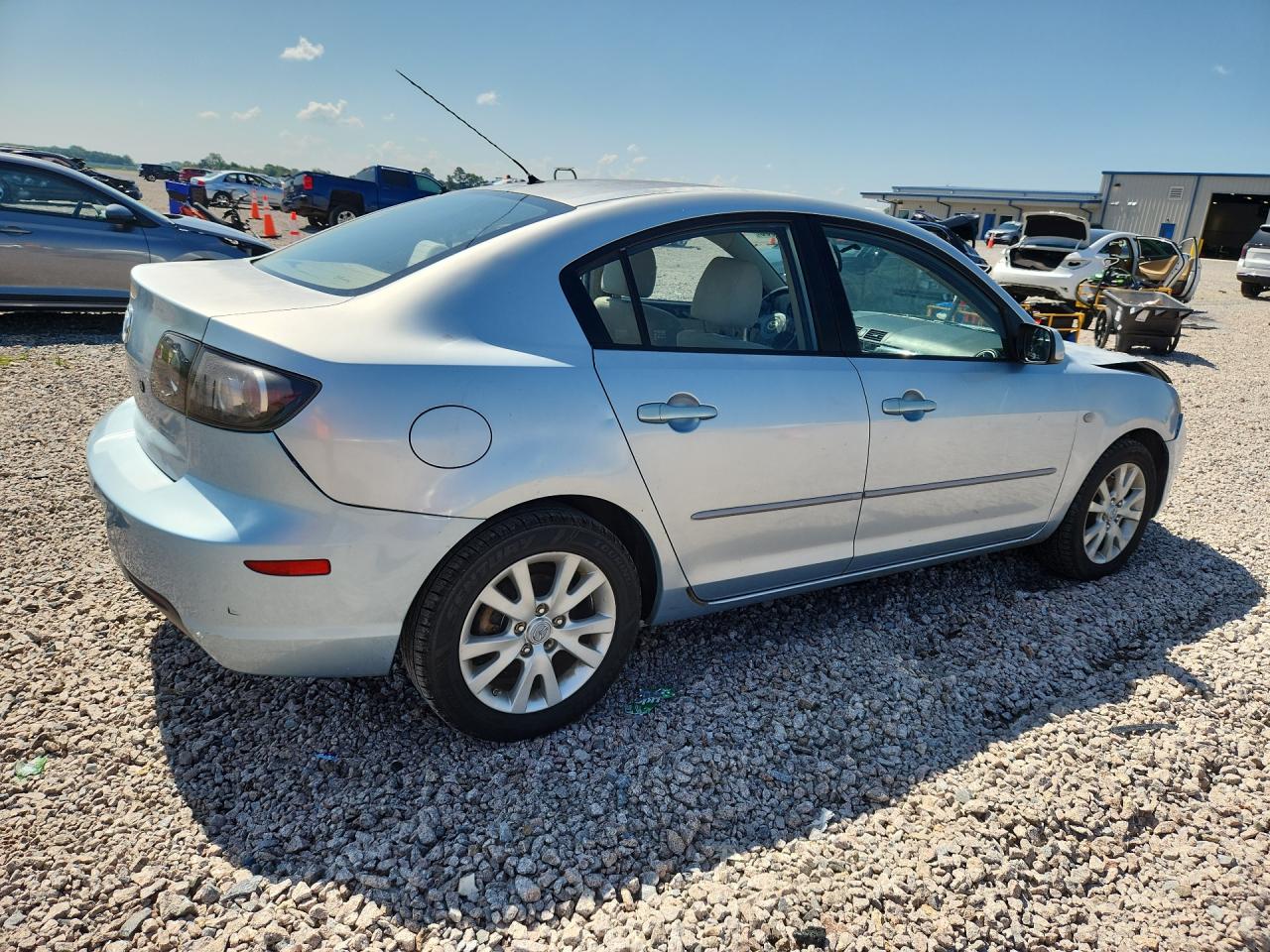 2008 Mazda 3 I Blue vin: JM1BK12F381850513