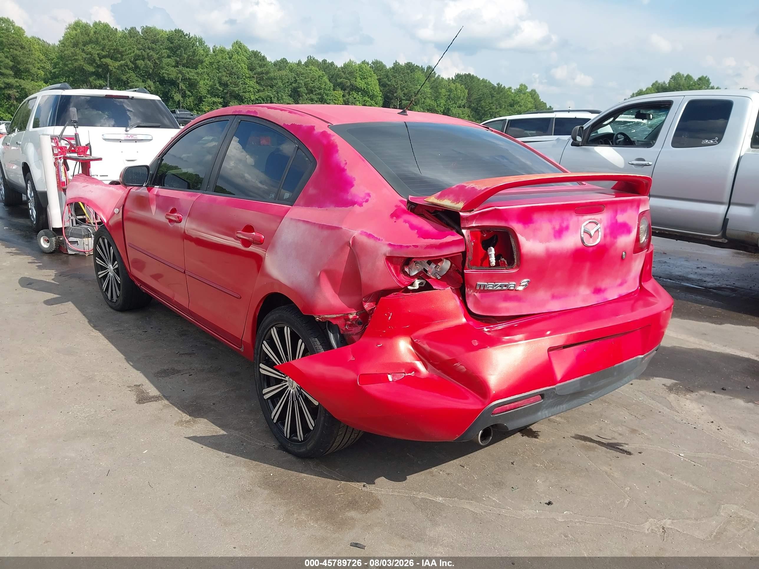 2006 Mazda Mazda3 I Maroon vin: JM1BK12F461416825