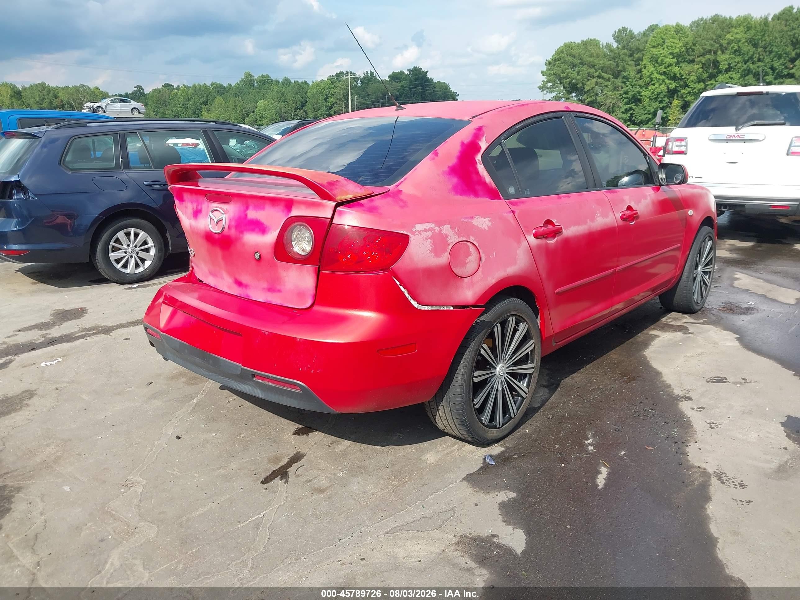 2006 Mazda Mazda3 I Maroon vin: JM1BK12F461416825