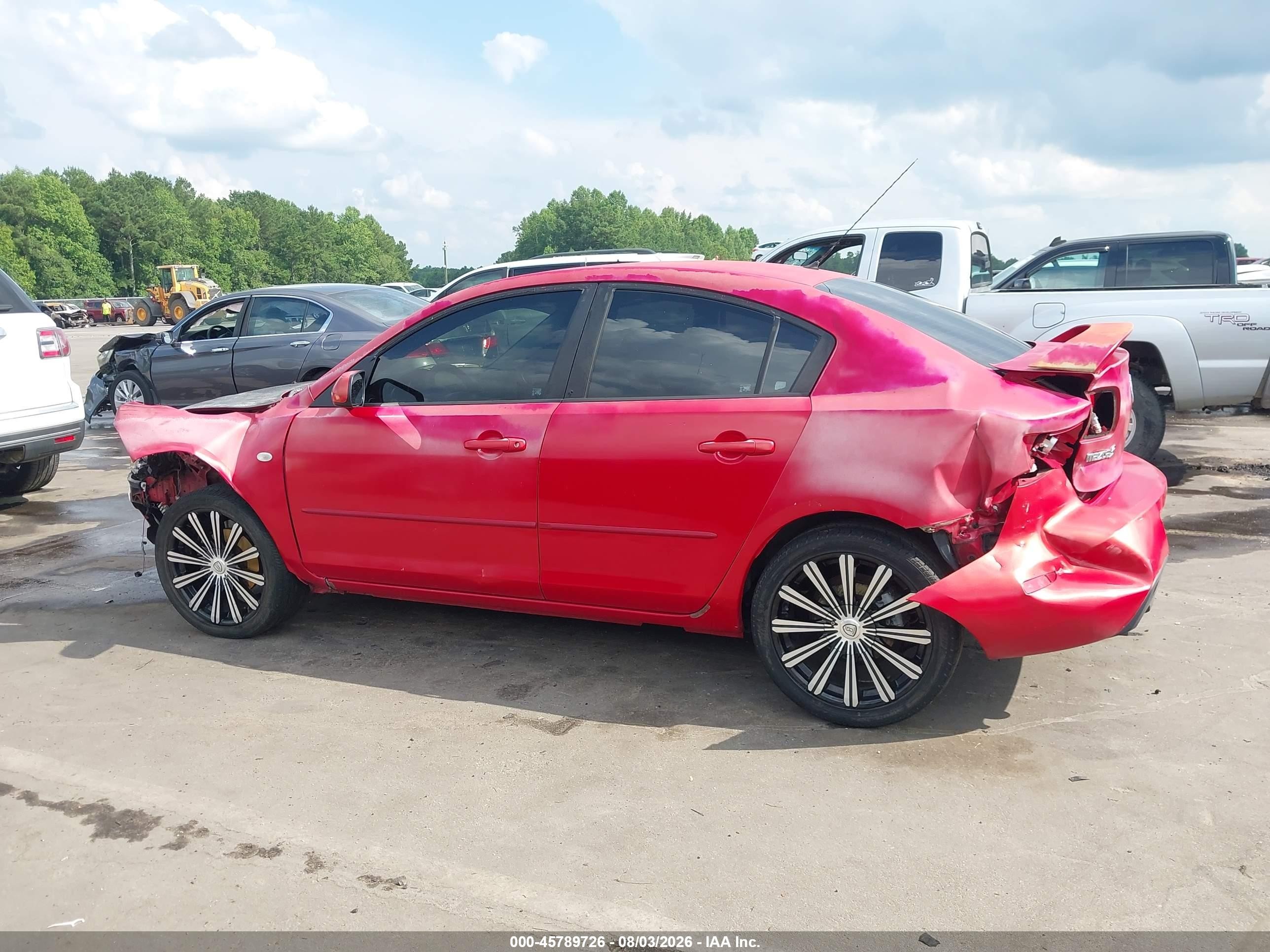 2006 Mazda Mazda3 I Maroon vin: JM1BK12F461416825