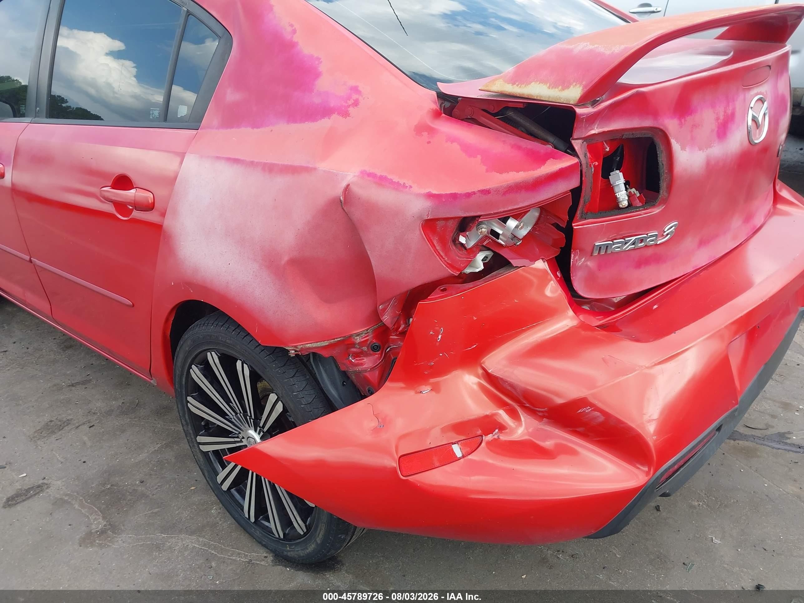 2006 Mazda Mazda3 I Maroon vin: JM1BK12F461416825