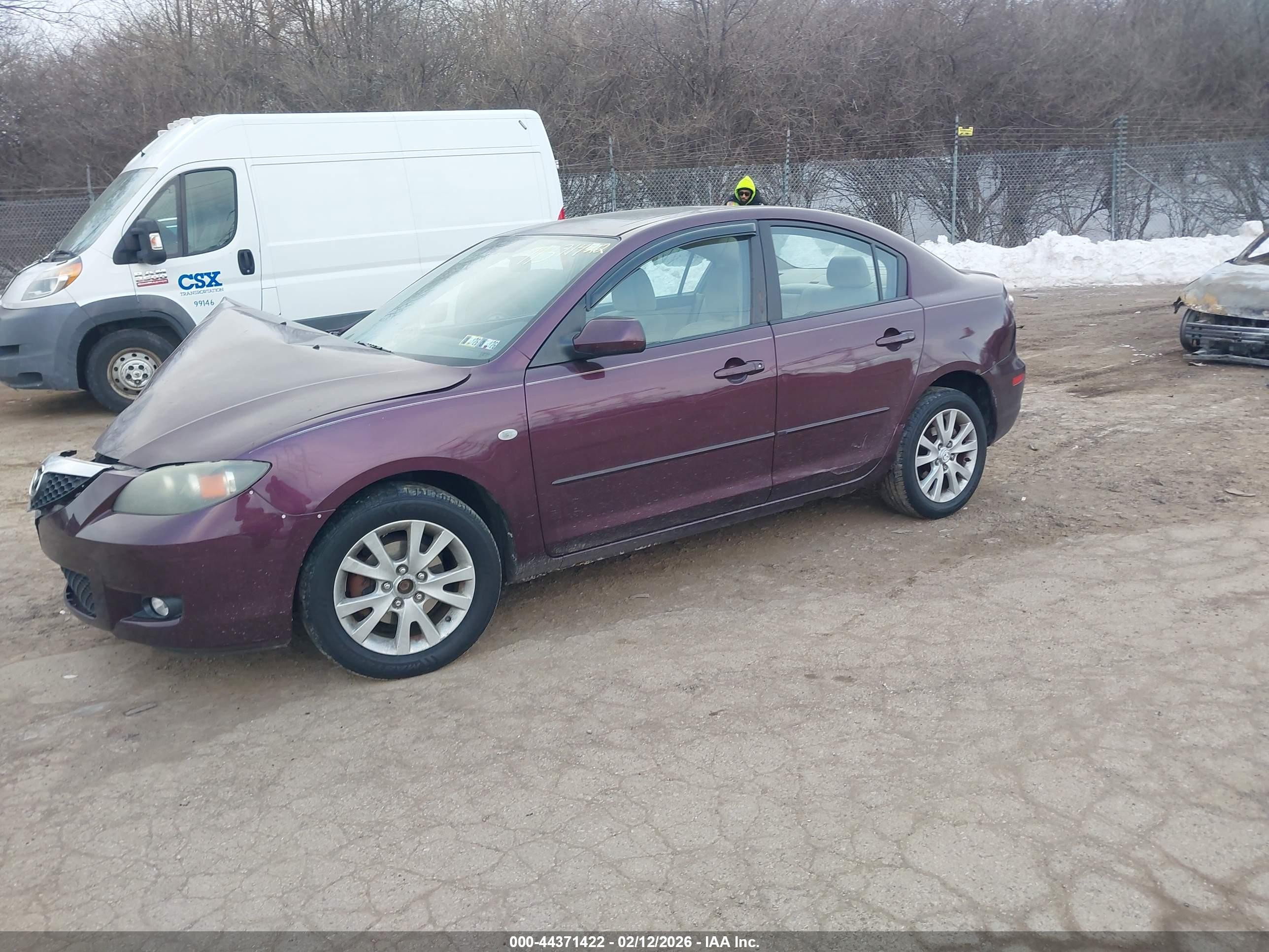 2007 Mazda Mazda3 I Touring Purple vin: JM1BK12F471682525