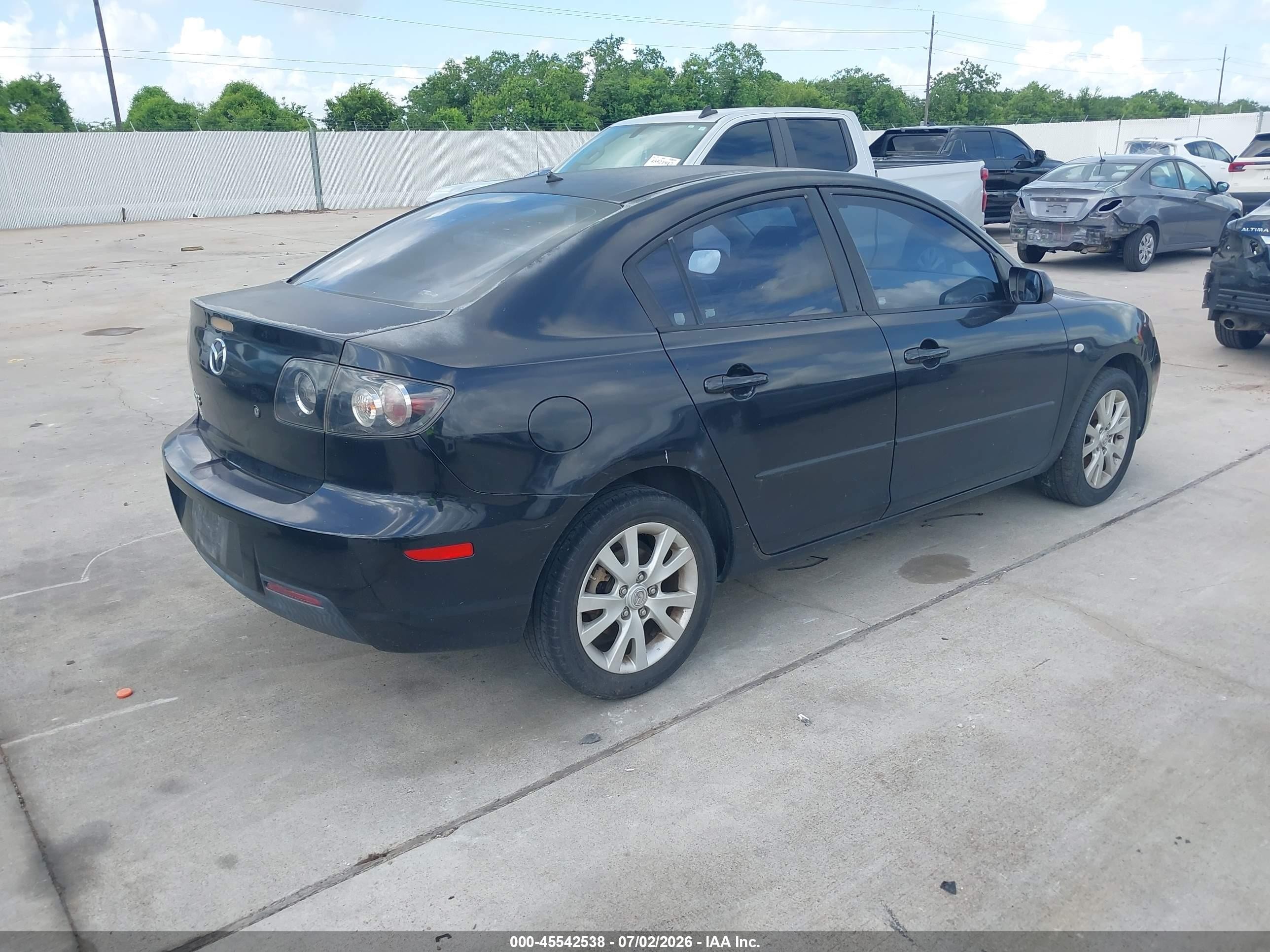 2007 Mazda Mazda3 I Black vin: JM1BK12F471748135