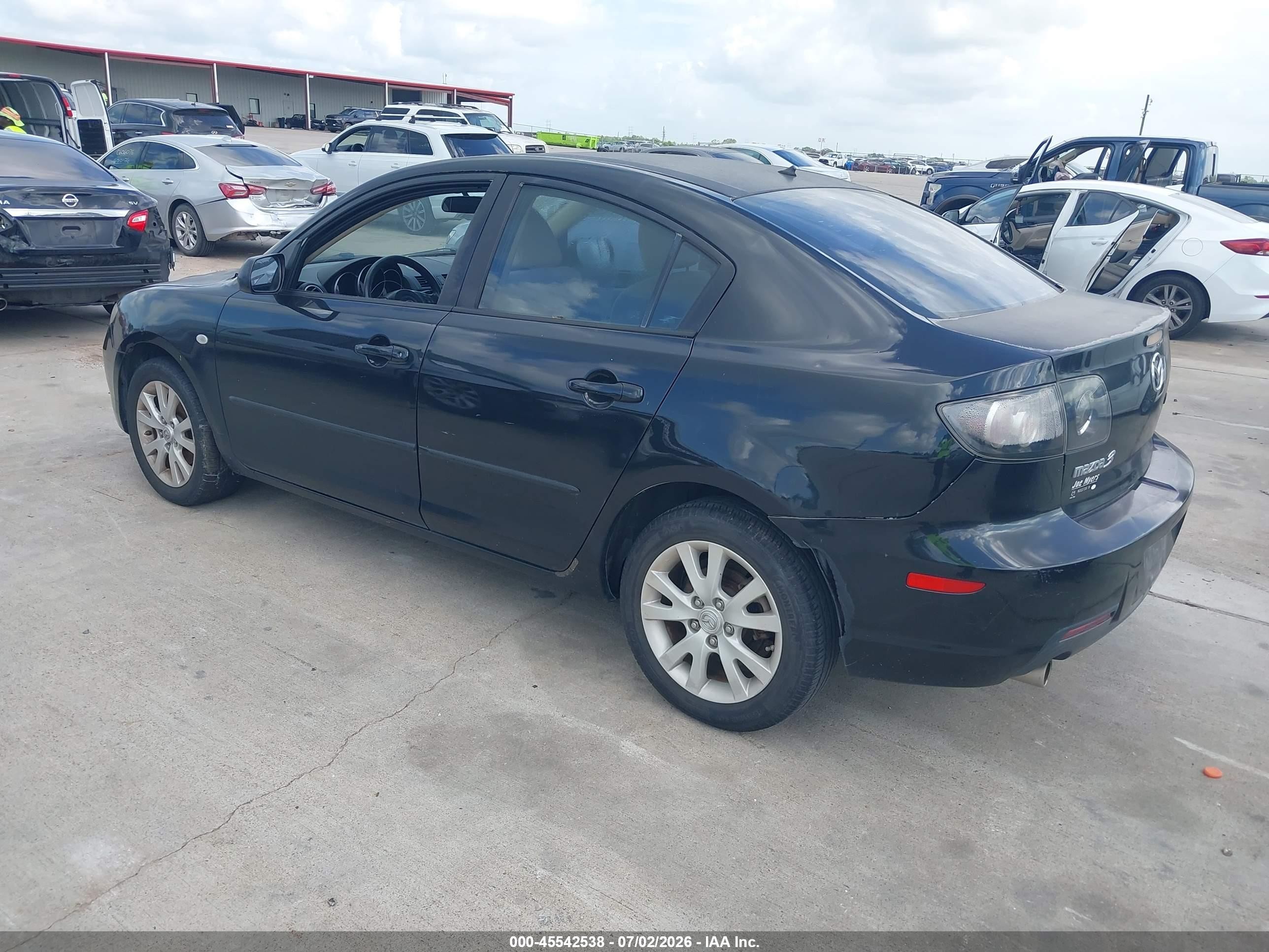 2007 Mazda Mazda3 I Black vin: JM1BK12F471748135