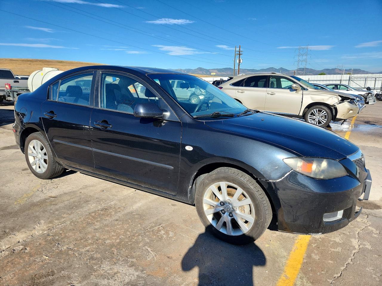 2007 Mazda 3 I Black vin: JM1BK12F671627705