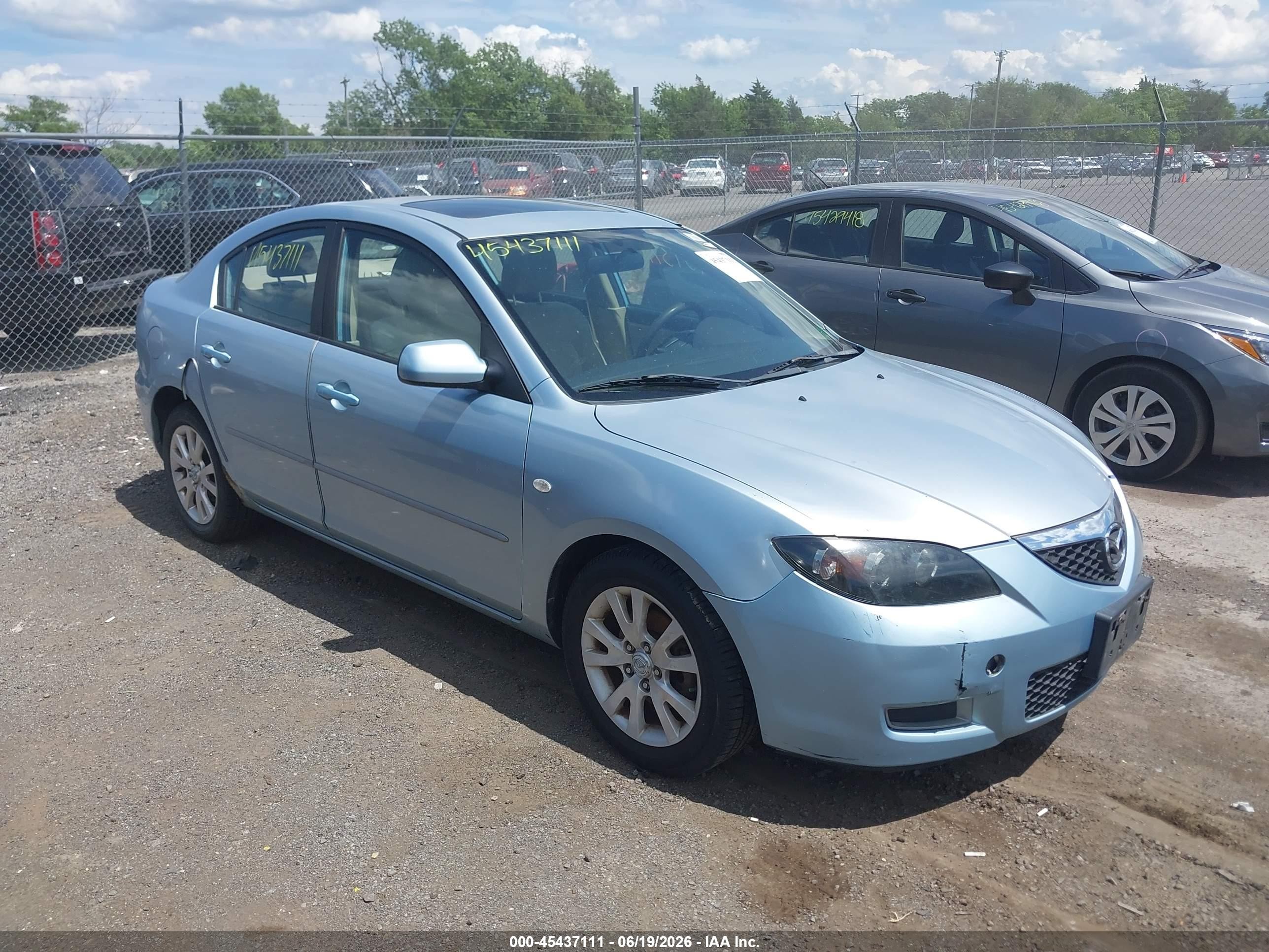 2007 Mazda Mazda3 I Light Blue vin: JM1BK12F671671221