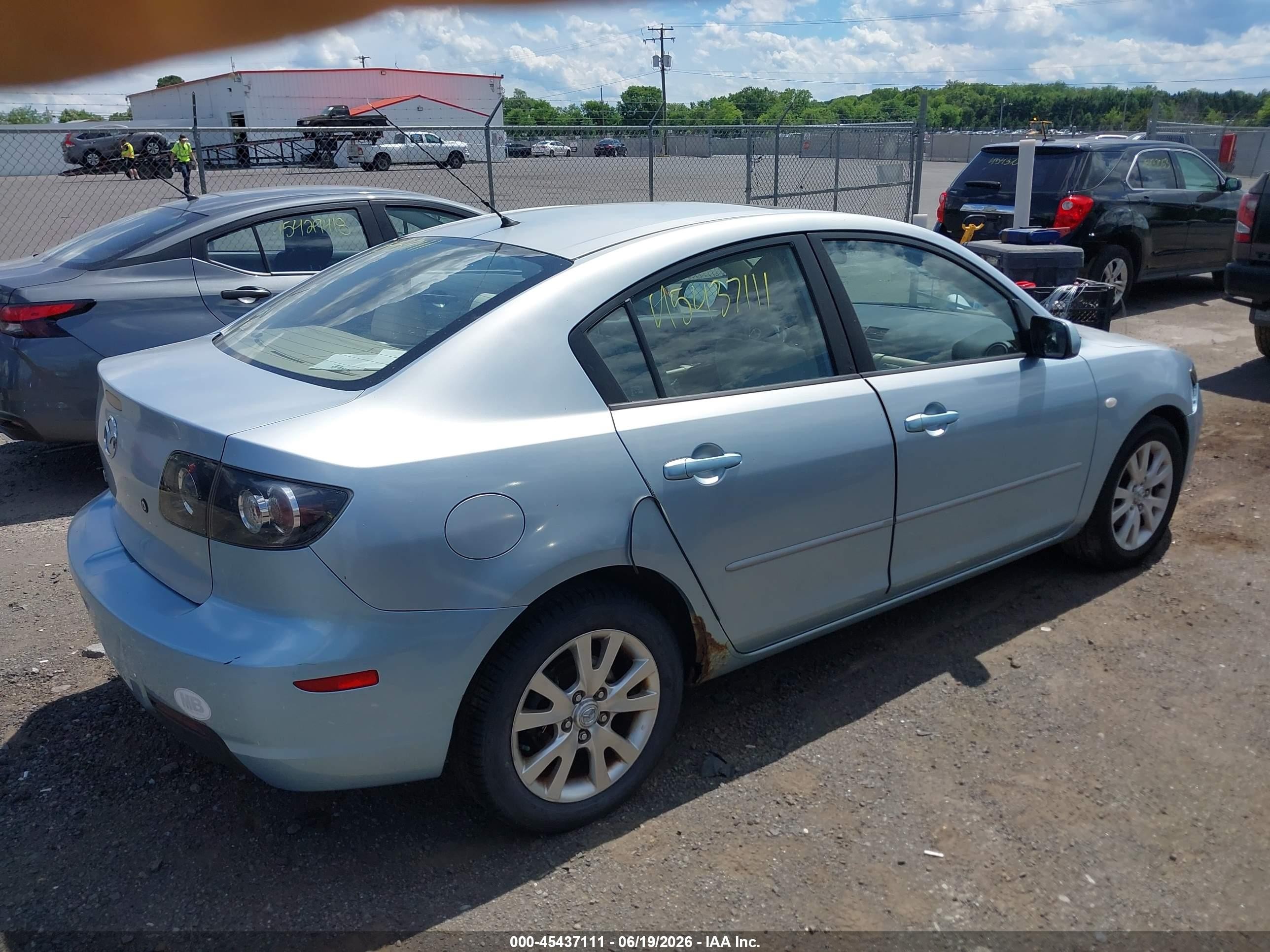 2007 Mazda Mazda3 I Light Blue vin: JM1BK12F671671221
