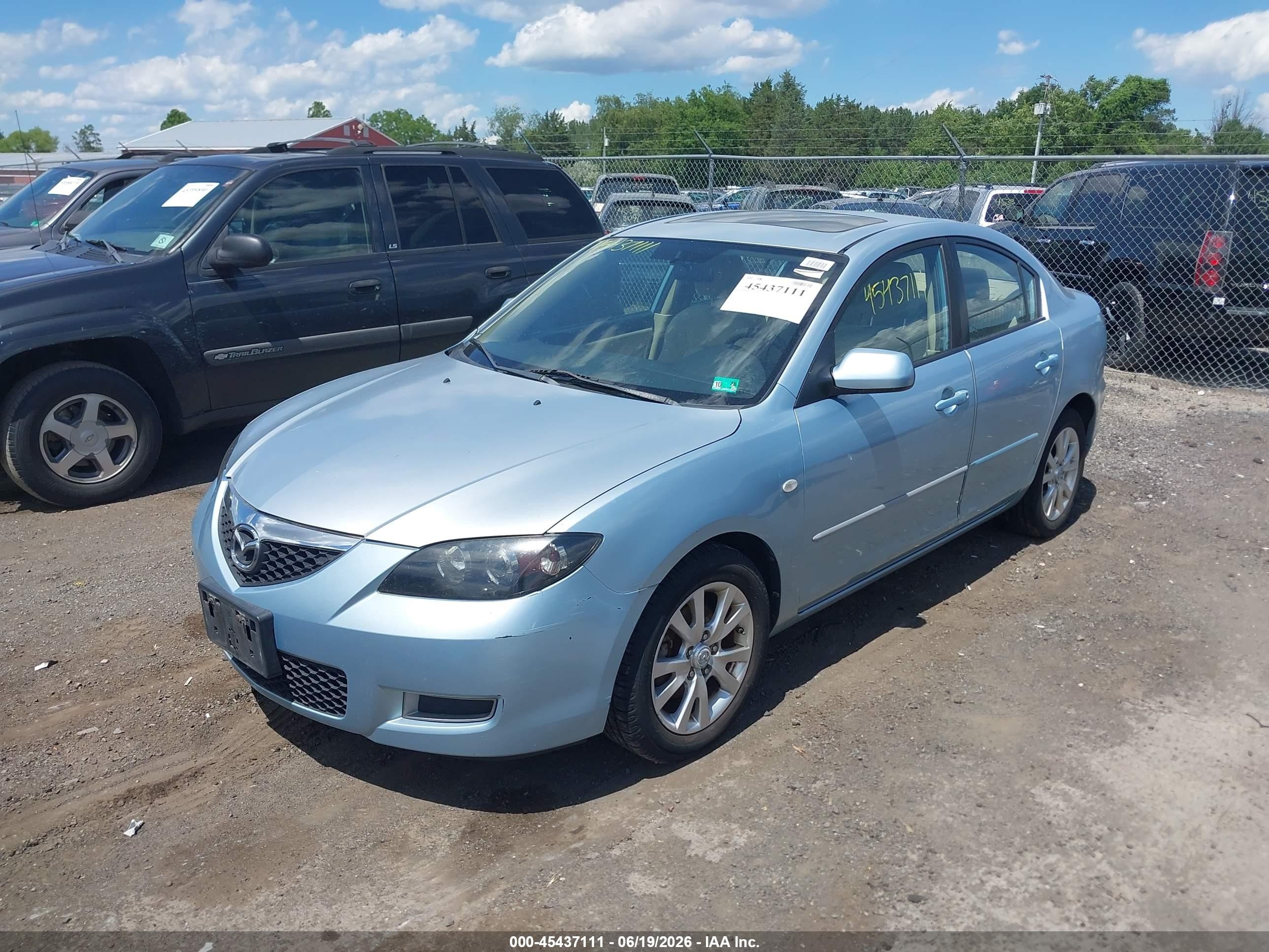 2007 Mazda Mazda3 I Light Blue vin: JM1BK12F671671221