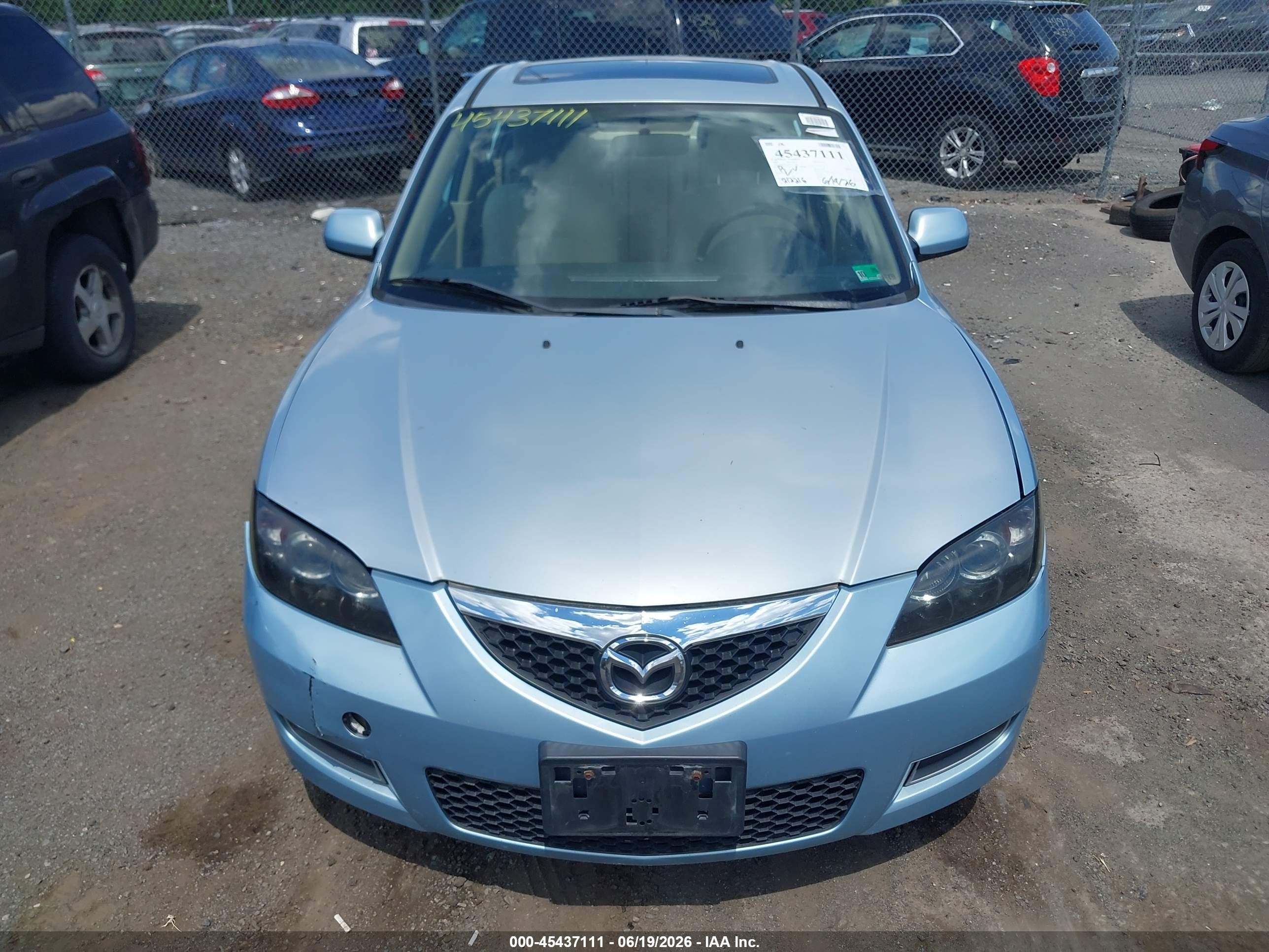 2007 Mazda Mazda3 I Light Blue vin: JM1BK12F671671221