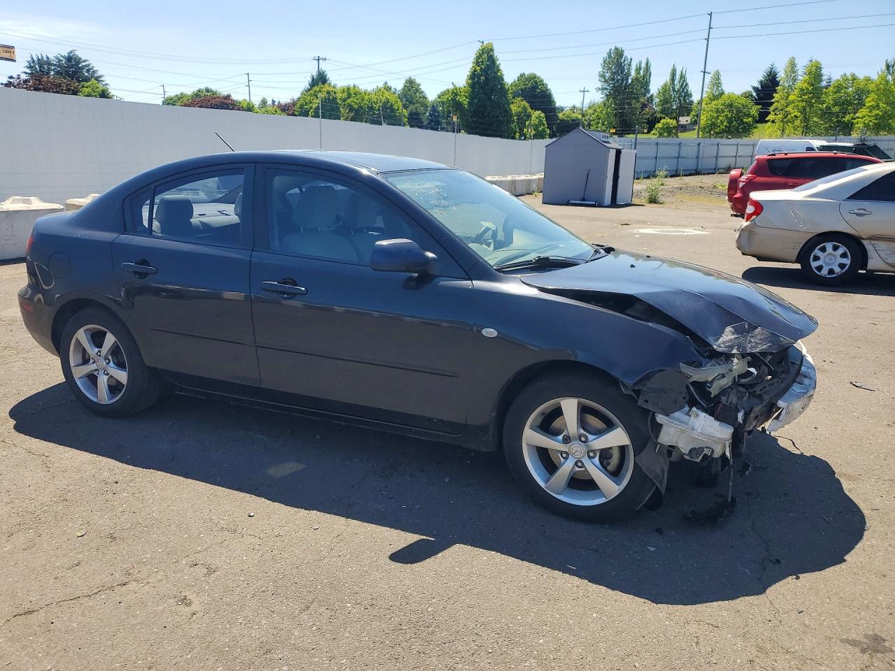 2004 Mazda 3 I Black vin: JM1BK12F741111896