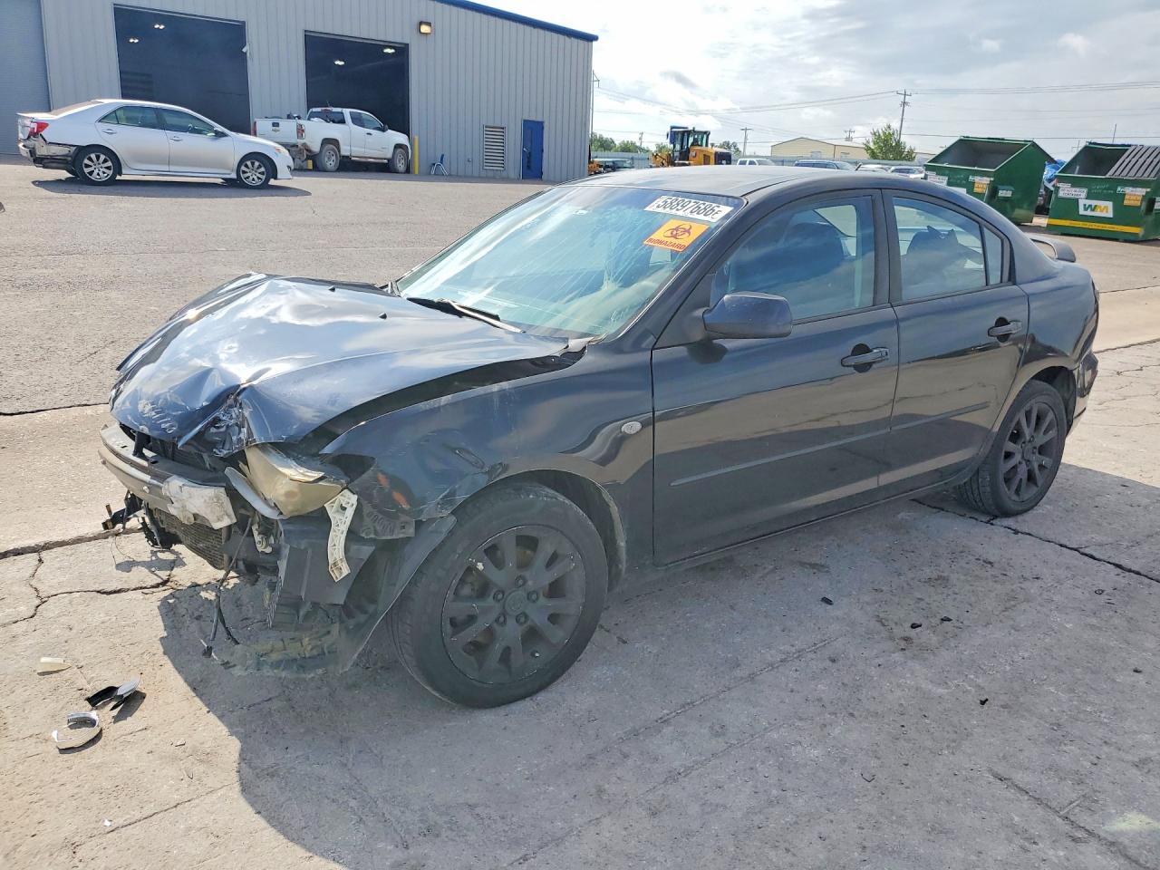 2008 Mazda 3 I Black vin: JM1BK12F781797086