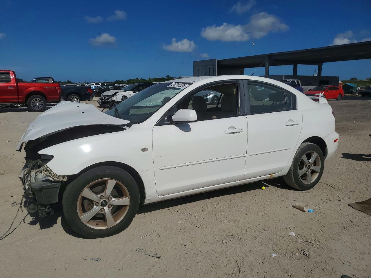 2006 Mazda 3 I White vin: JM1BK12F861443106