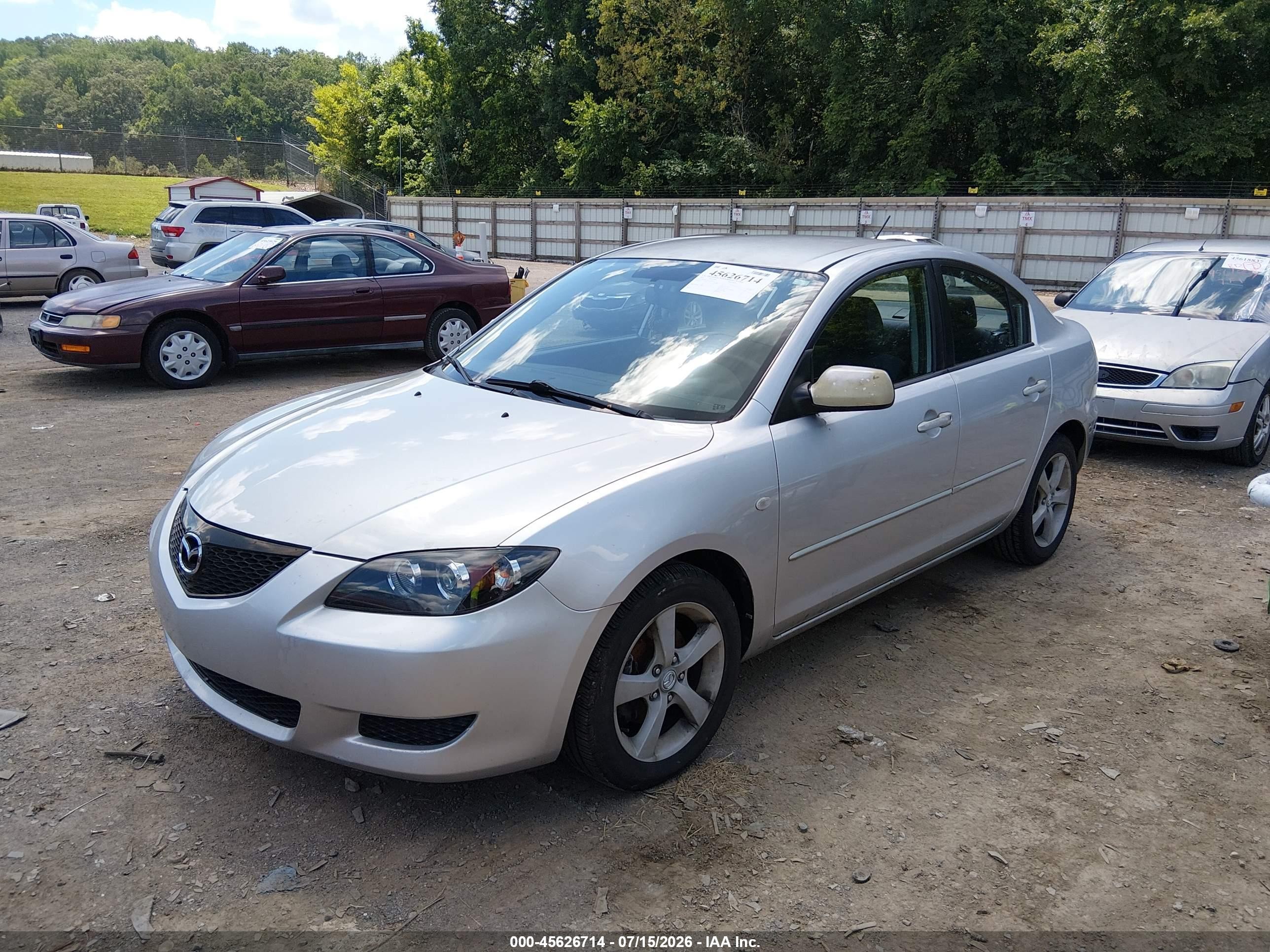 2005 Mazda Mazda3 I Серебряный vin: JM1BK12F951306058