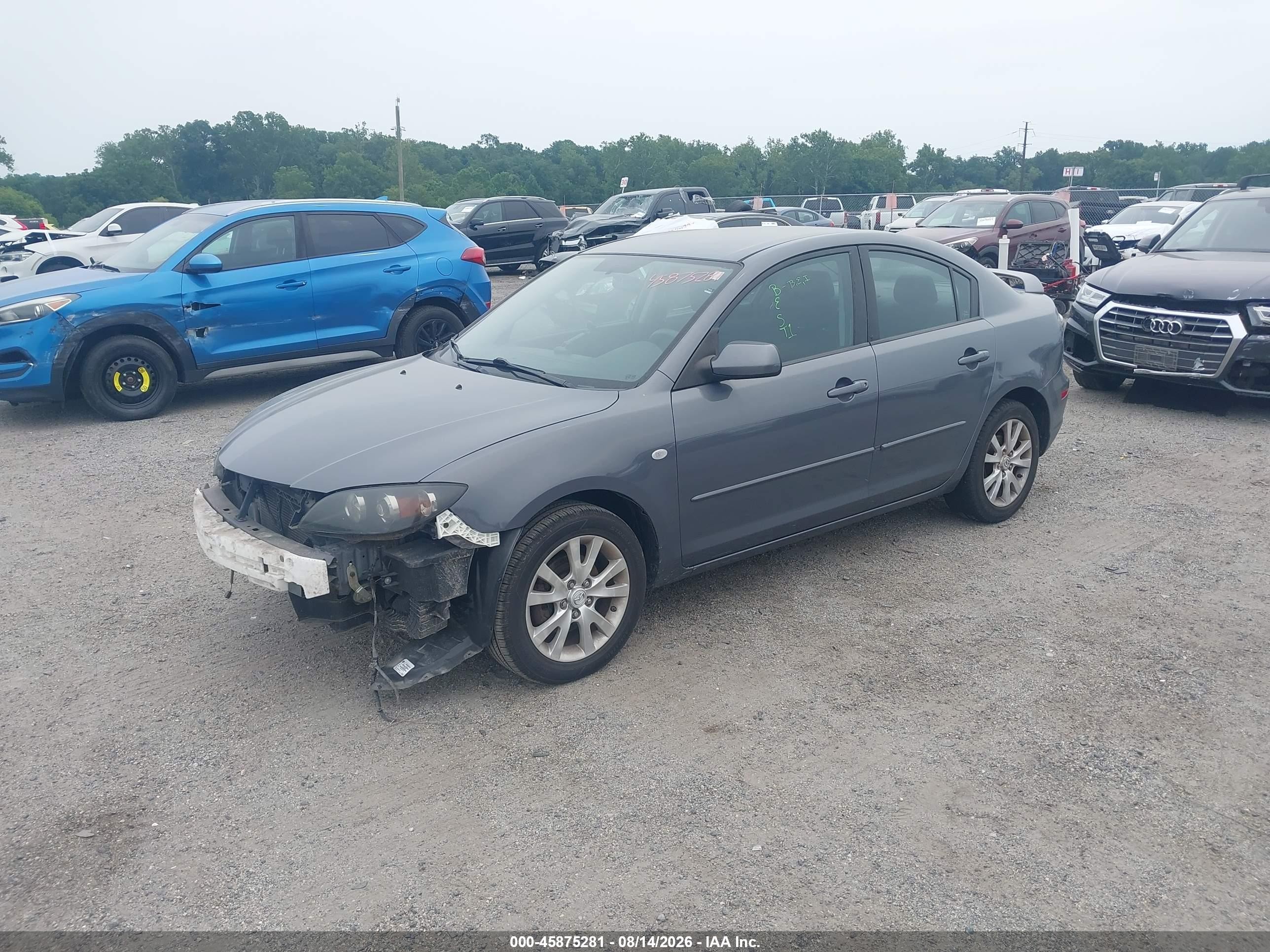2007 Mazda Mazda3 I Gray vin: JM1BK12F971653862