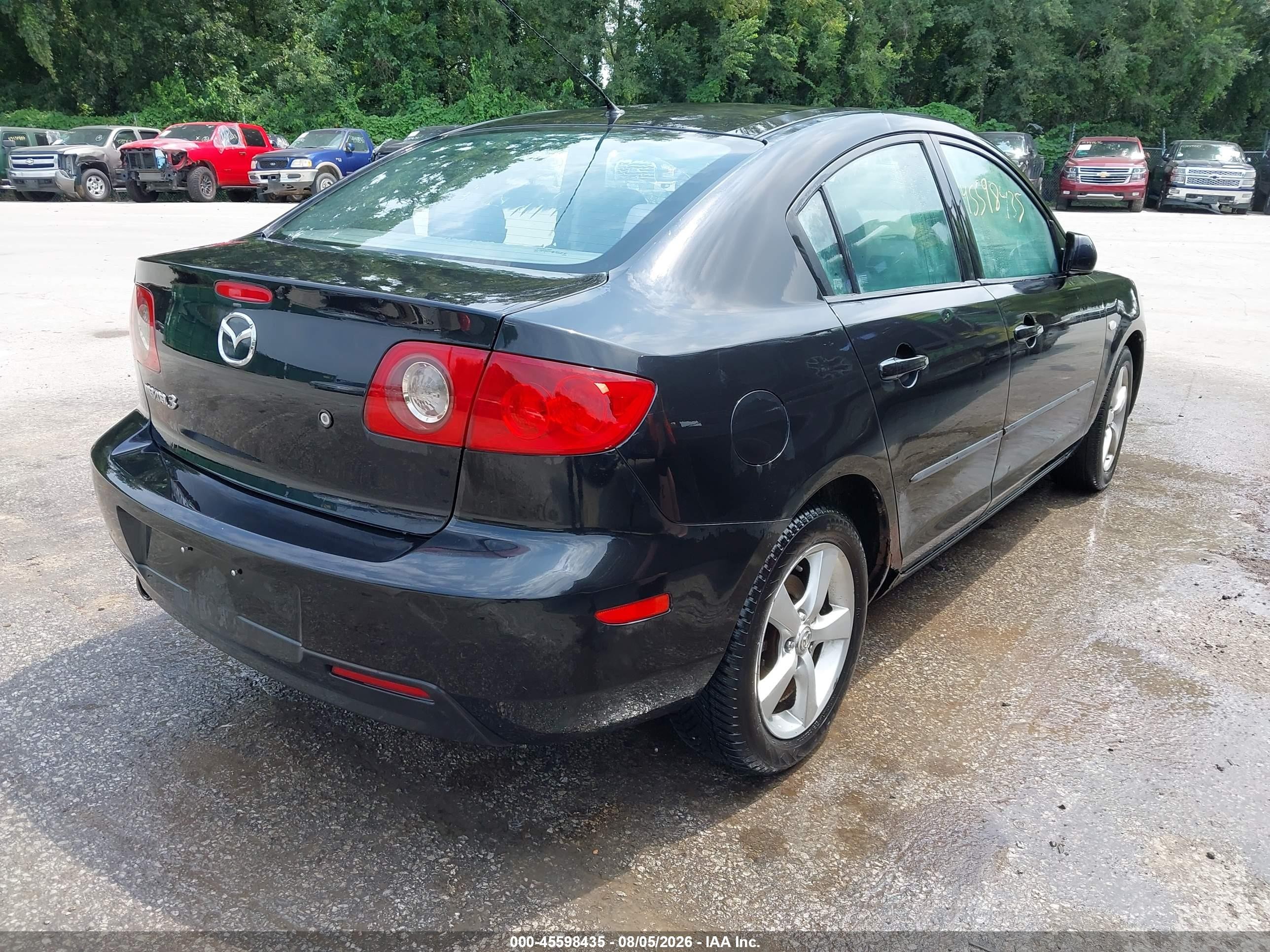 2005 Mazda Mazda3 I Black vin: JM1BK12FX51292669
