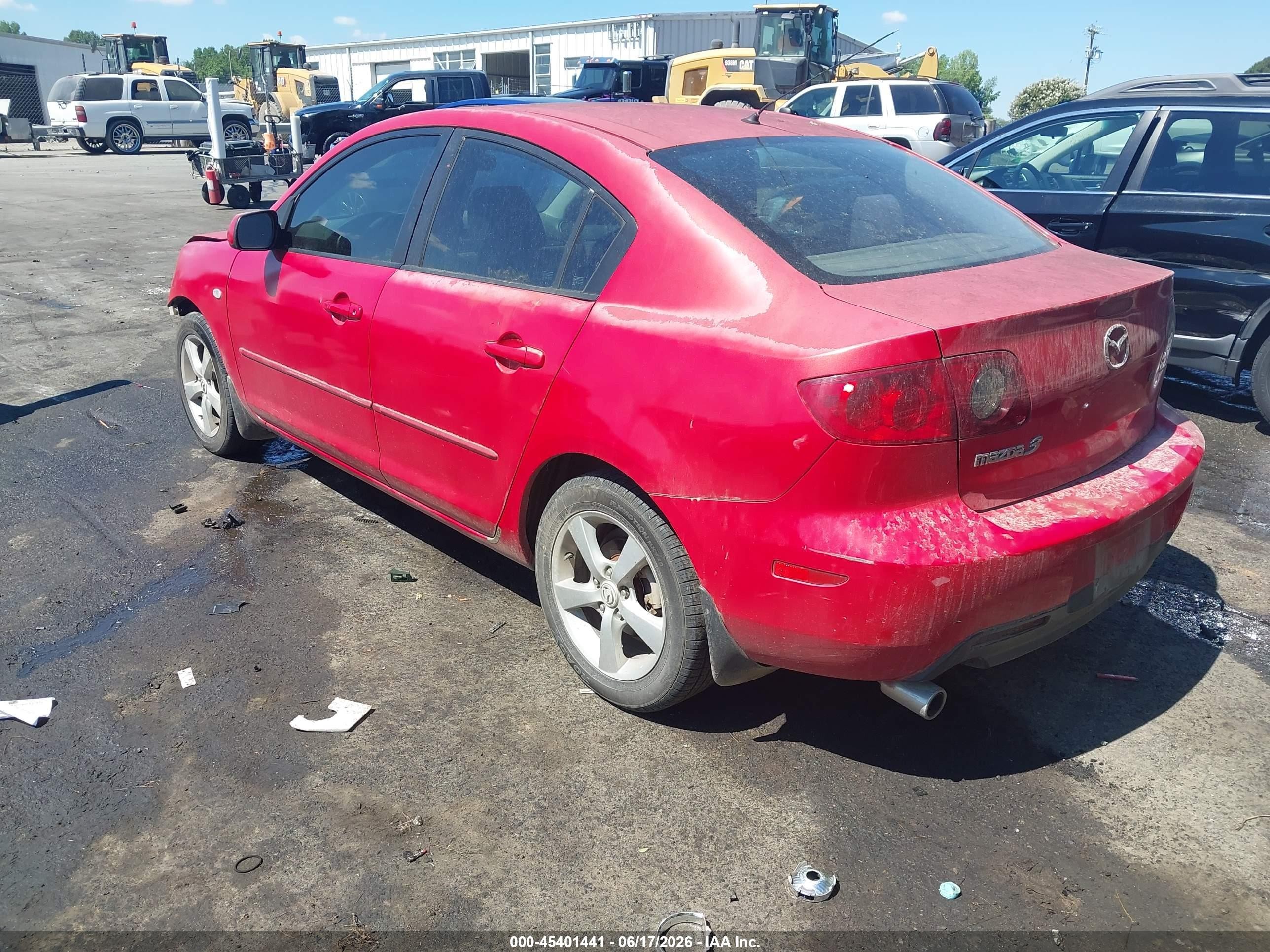 2006 Mazda Mazda3 I Touring Red vin: JM1BK12FX61501992