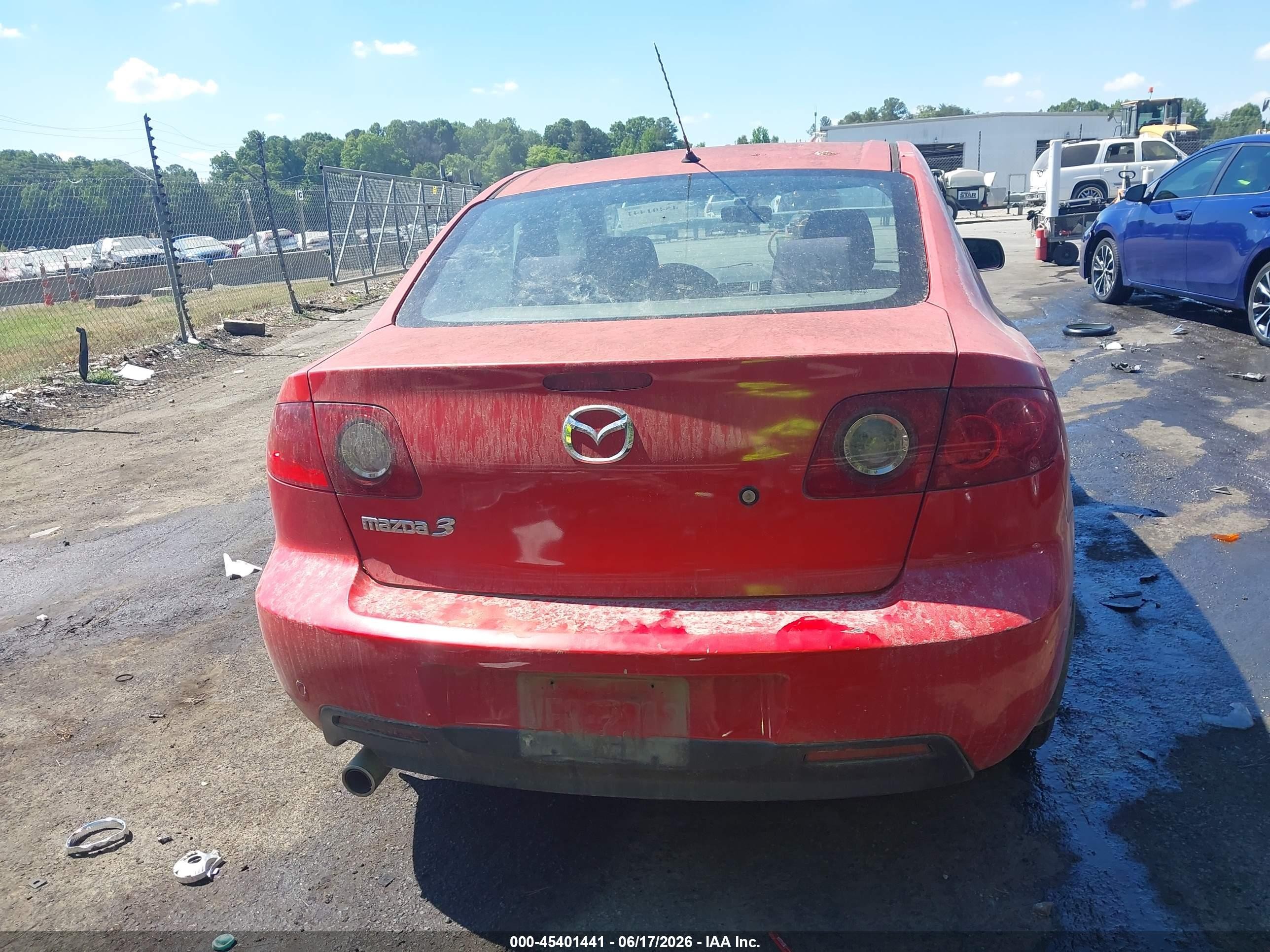 2006 Mazda Mazda3 I Touring Red vin: JM1BK12FX61501992