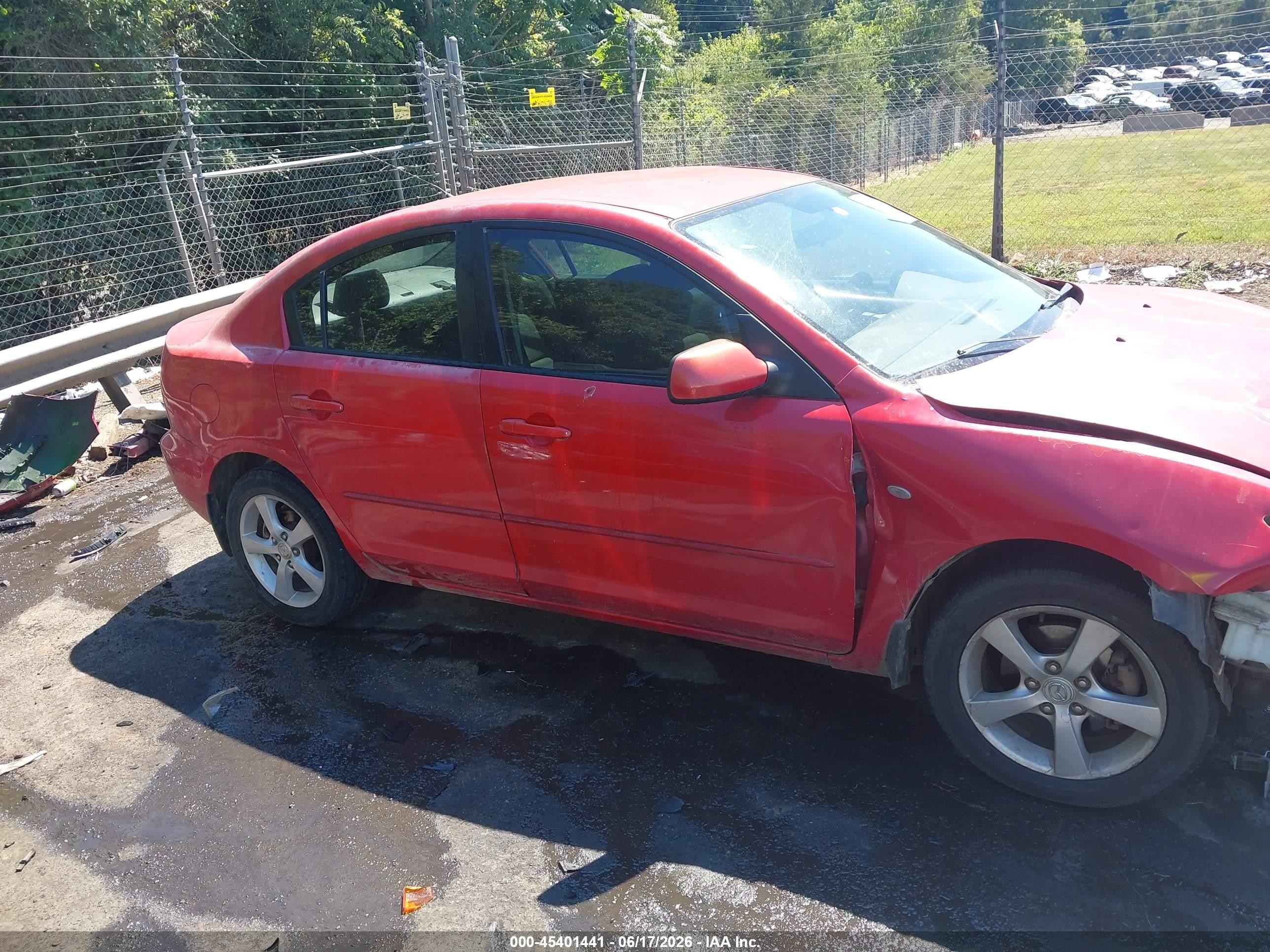 2006 Mazda Mazda3 I Touring Red vin: JM1BK12FX61501992
