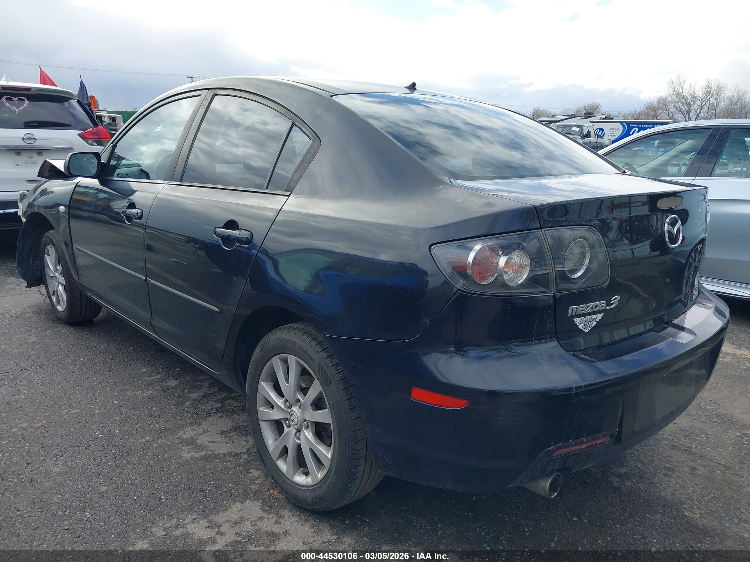 2007 Mazda Mazda3 I Черный vin: JM1BK12FX71604346