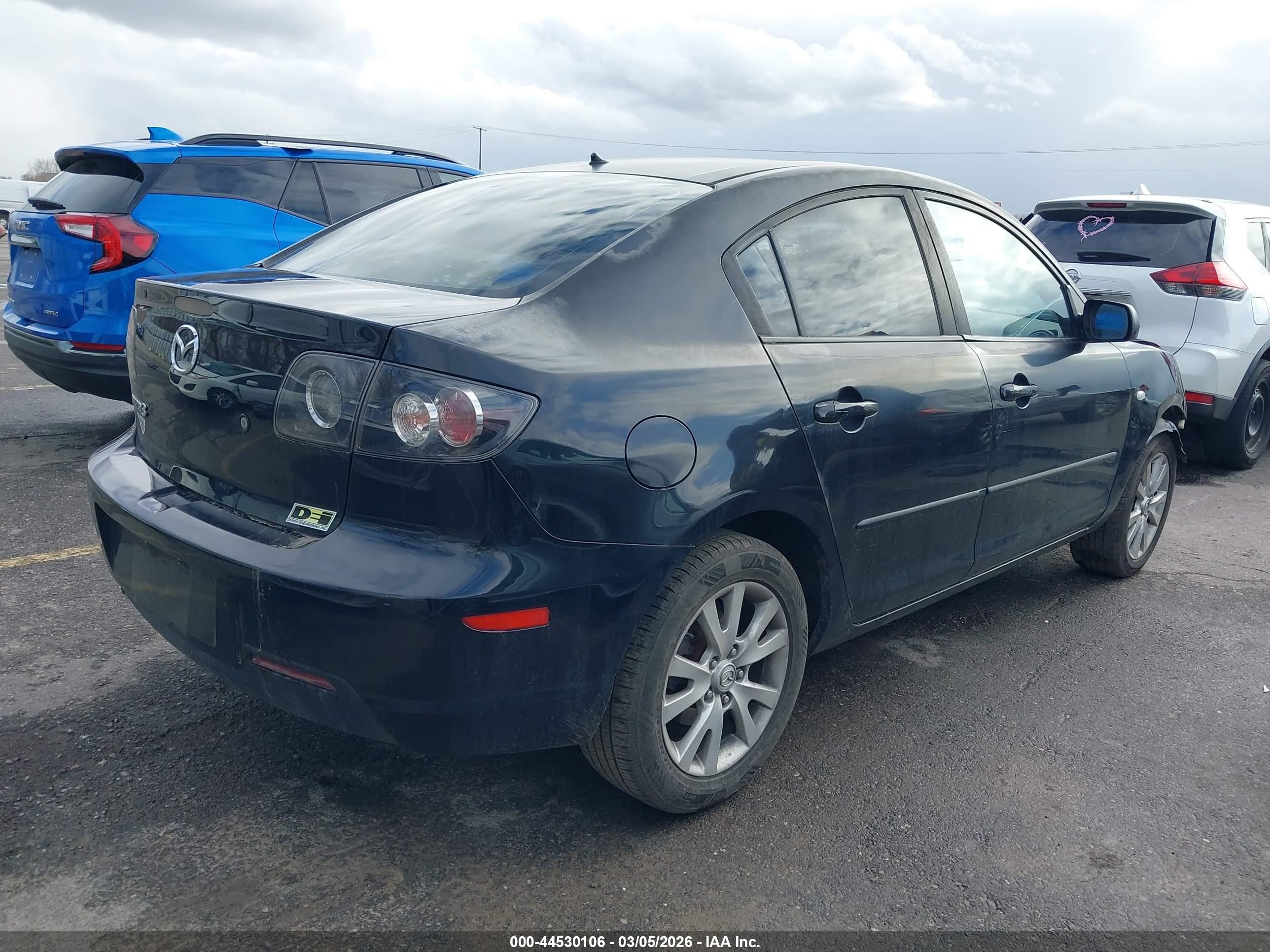 2007 Mazda Mazda3 I Черный vin: JM1BK12FX71604346