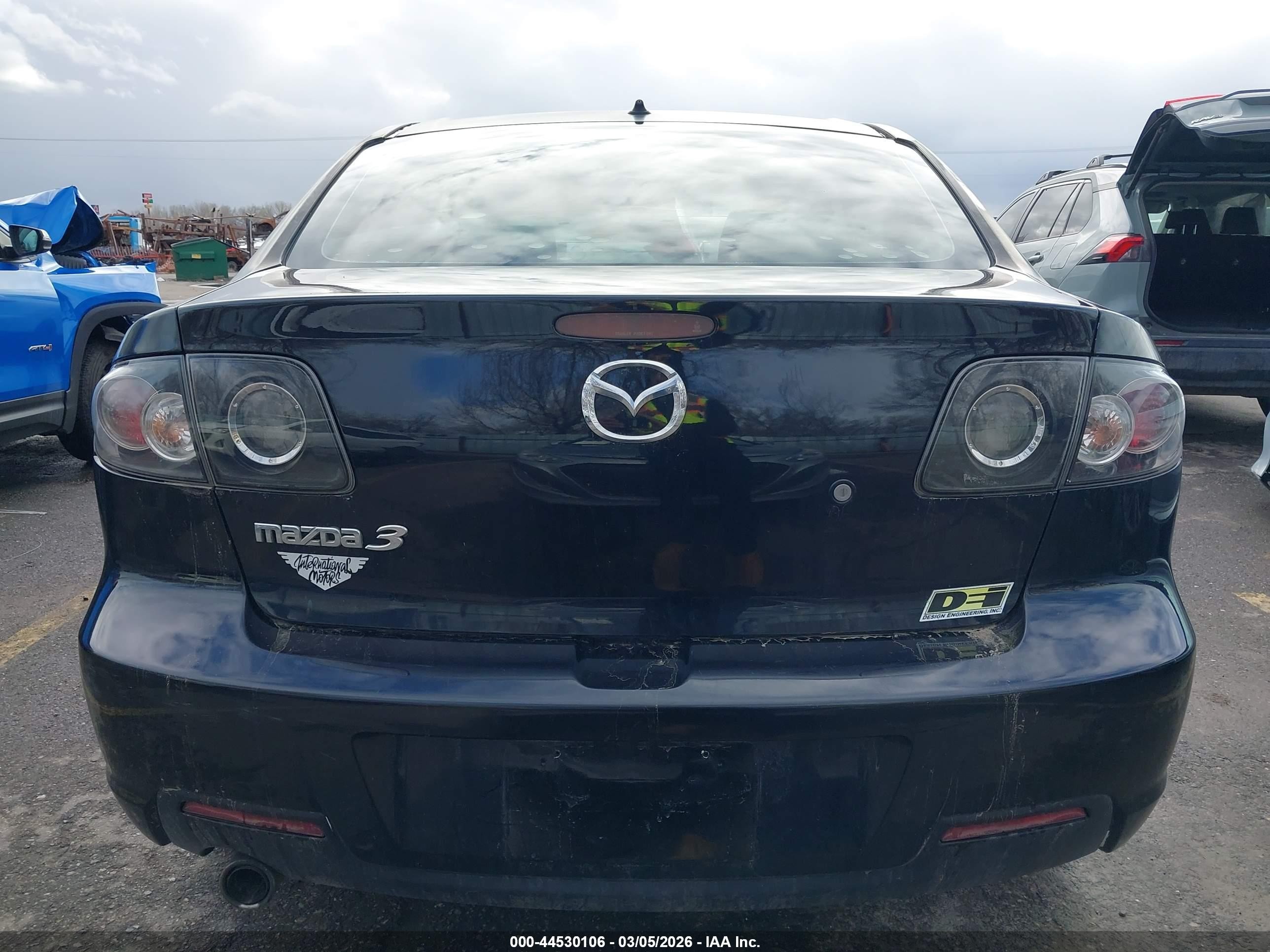 2007 Mazda Mazda3 I Черный vin: JM1BK12FX71604346