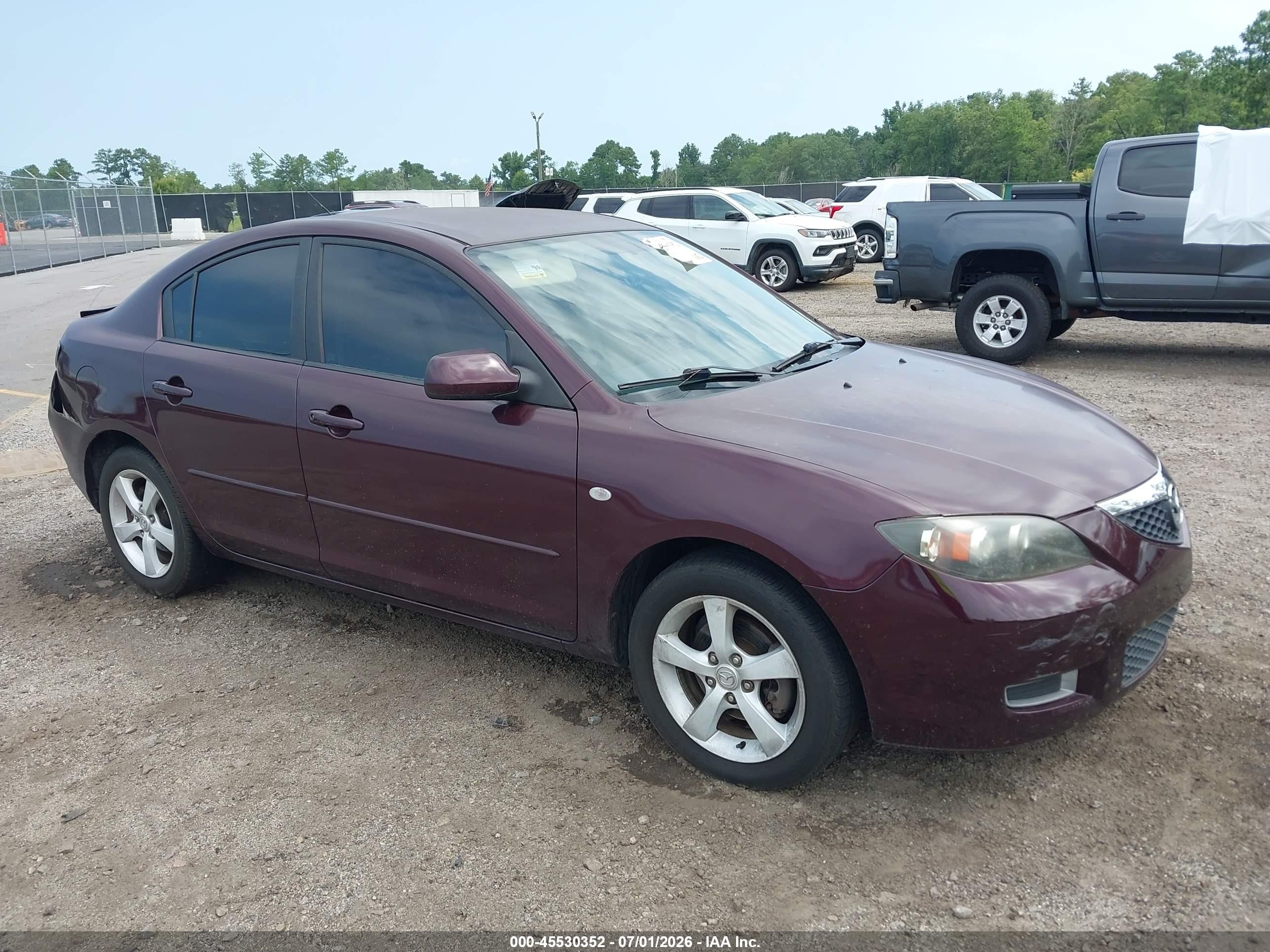 2008 Mazda Mazda3 I Sport Burgundy vin: JM1BK12G081871277