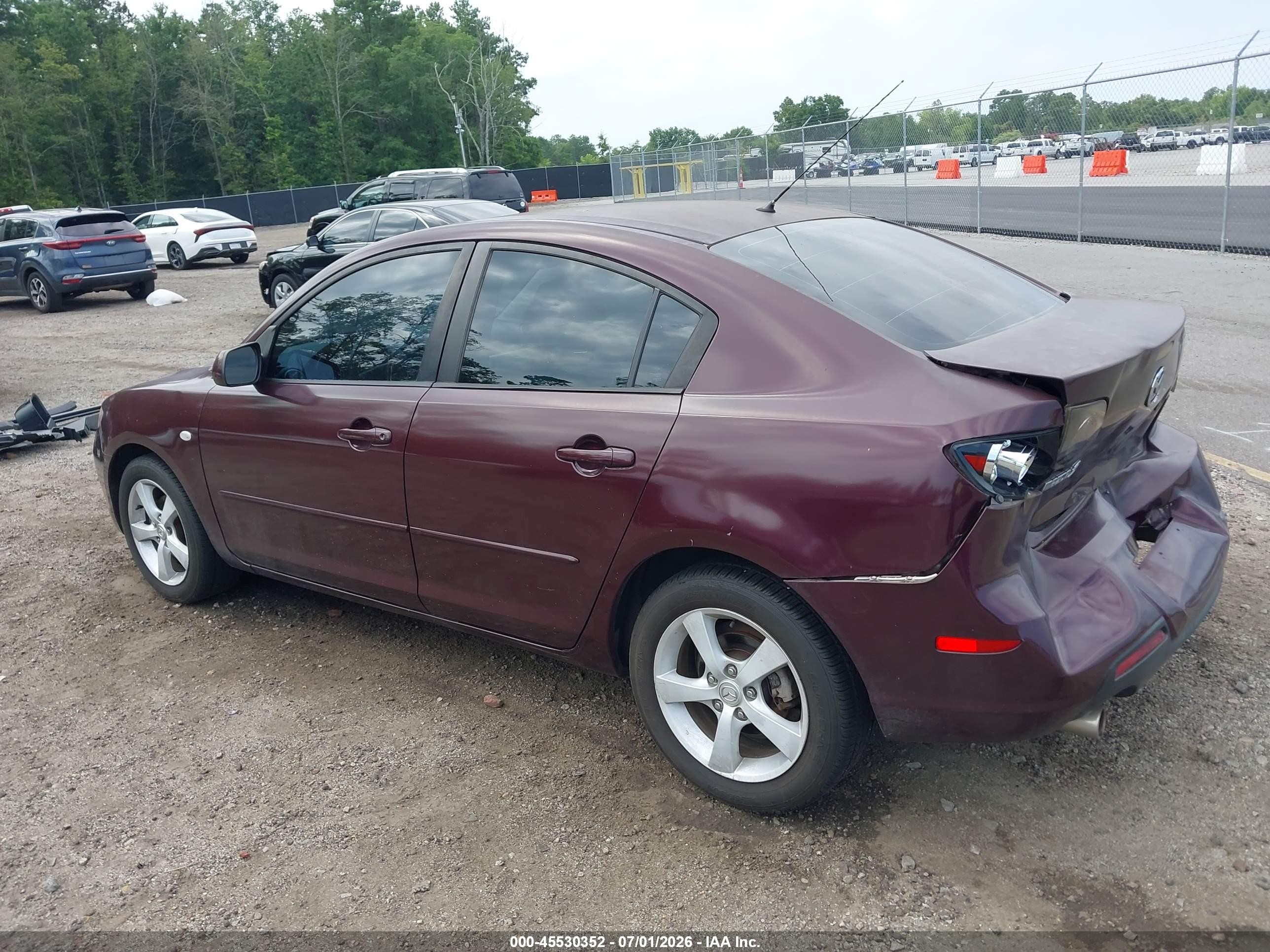 2008 Mazda Mazda3 I Sport Burgundy vin: JM1BK12G081871277