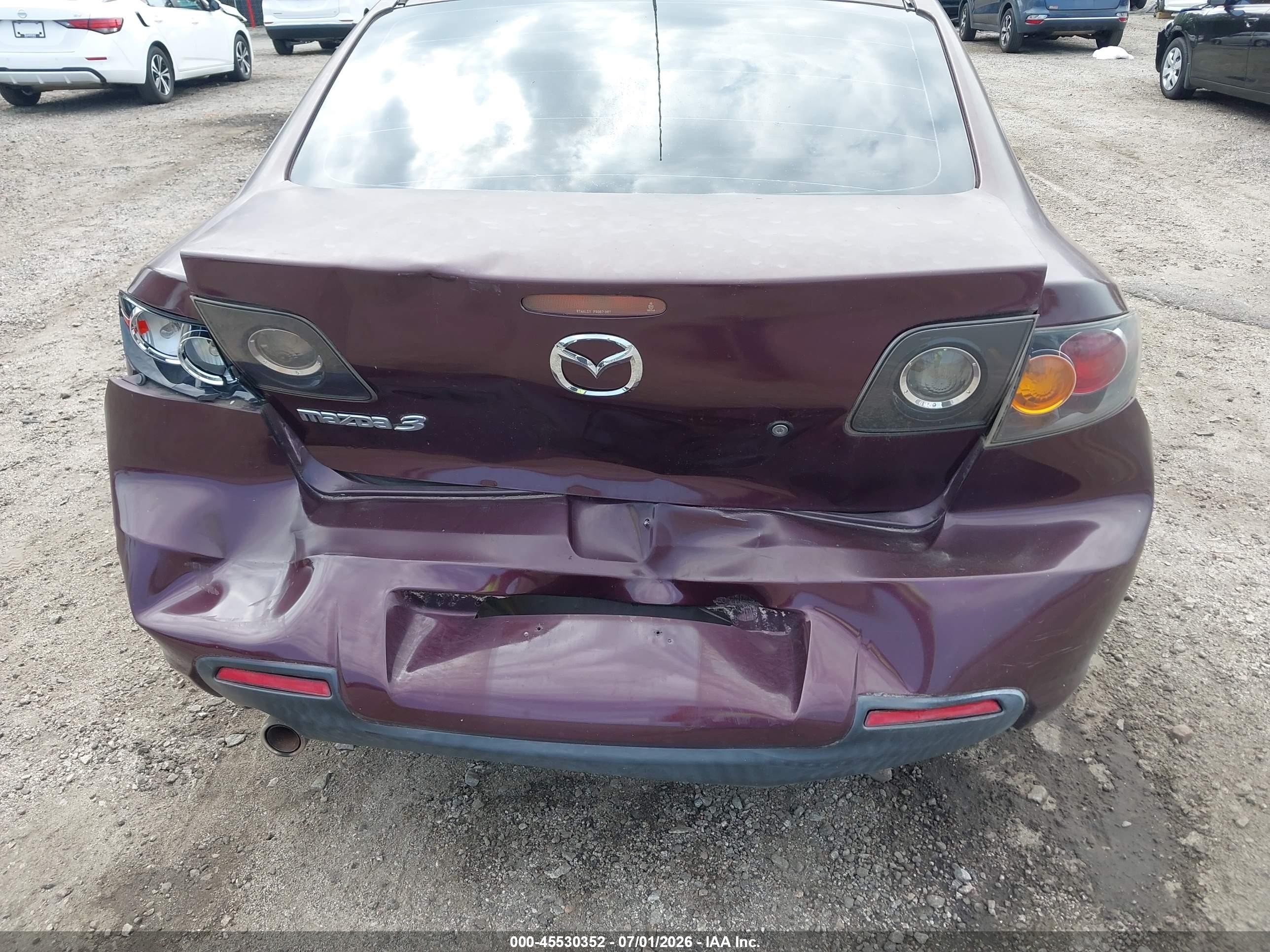 2008 Mazda Mazda3 I Sport Burgundy vin: JM1BK12G081871277