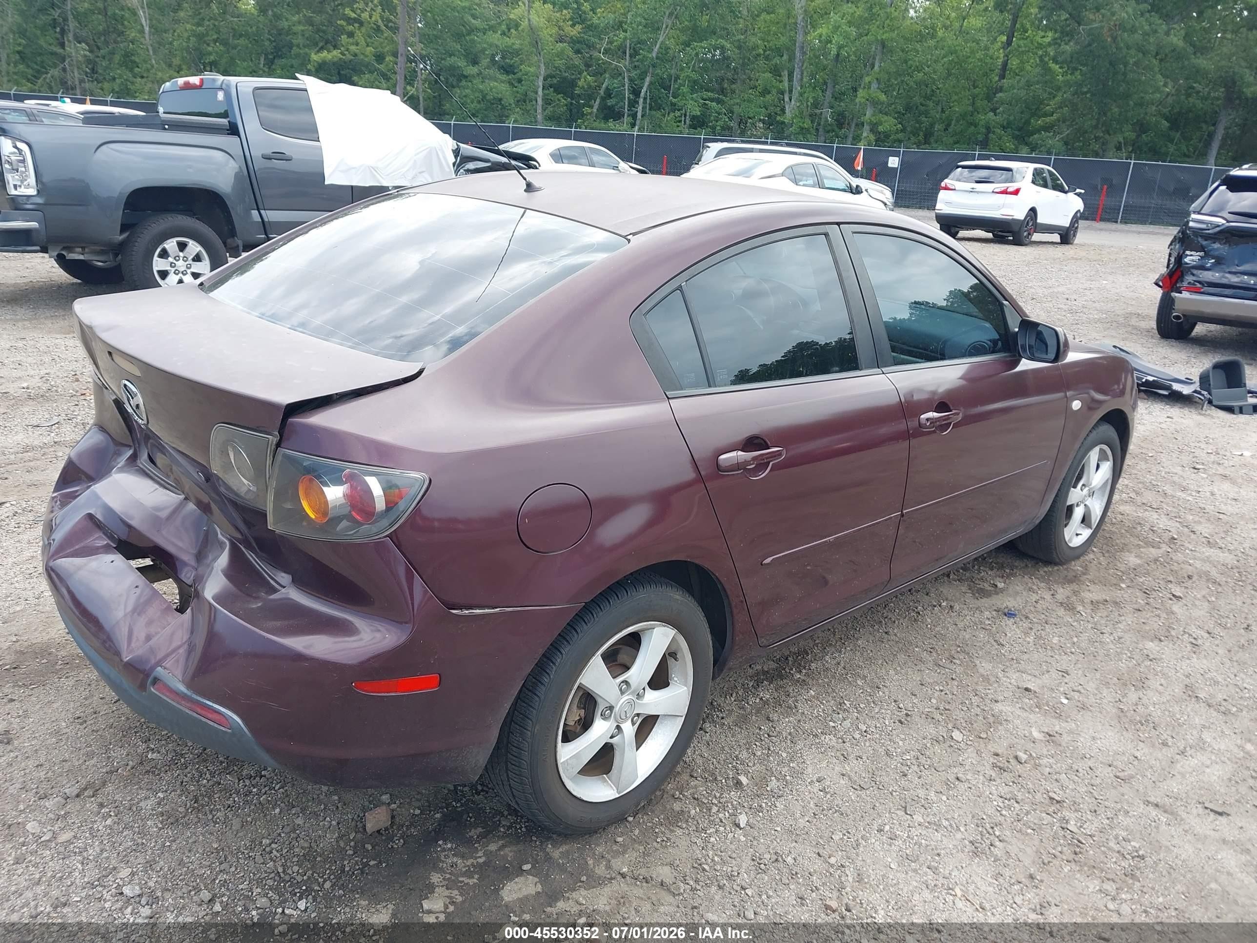 2008 Mazda Mazda3 I Sport Burgundy vin: JM1BK12G081871277