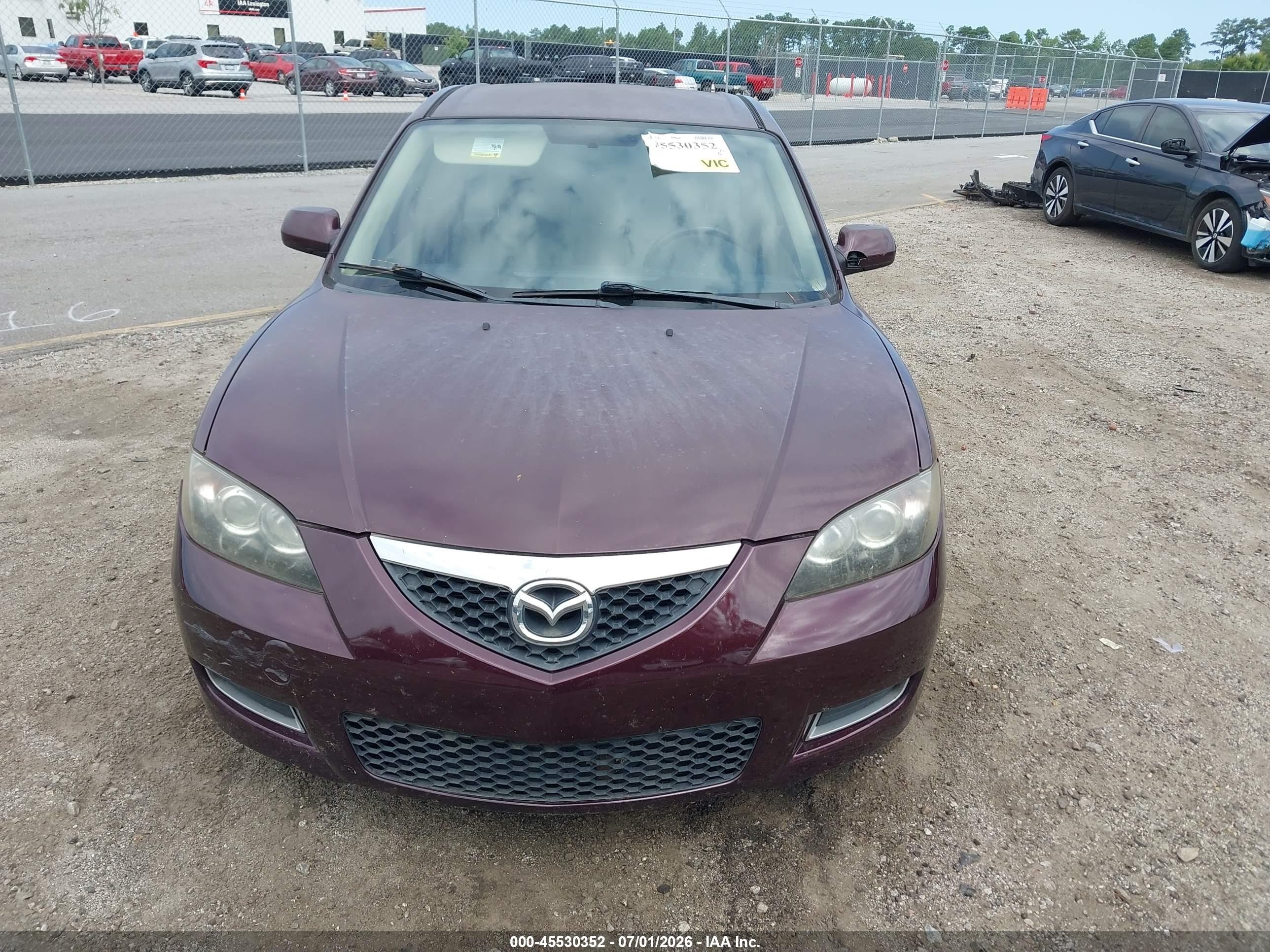 2008 Mazda Mazda3 I Sport Burgundy vin: JM1BK12G081871277
