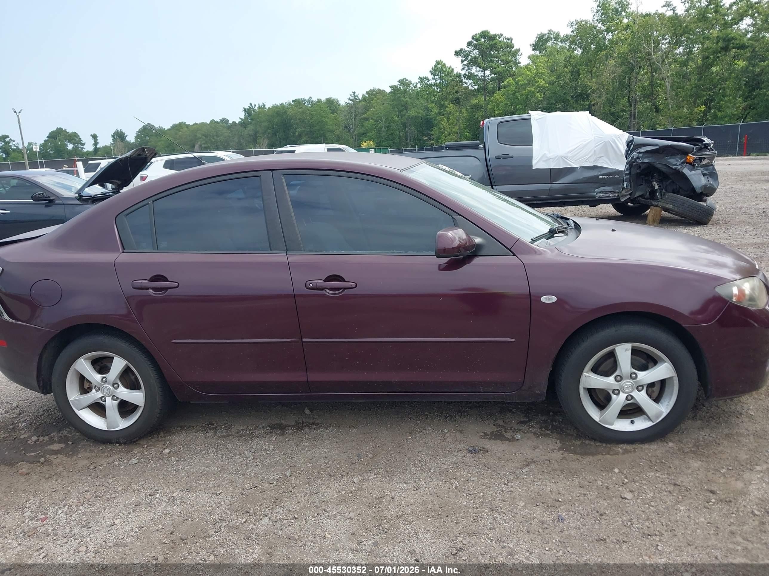 2008 Mazda Mazda3 I Sport Burgundy vin: JM1BK12G081871277