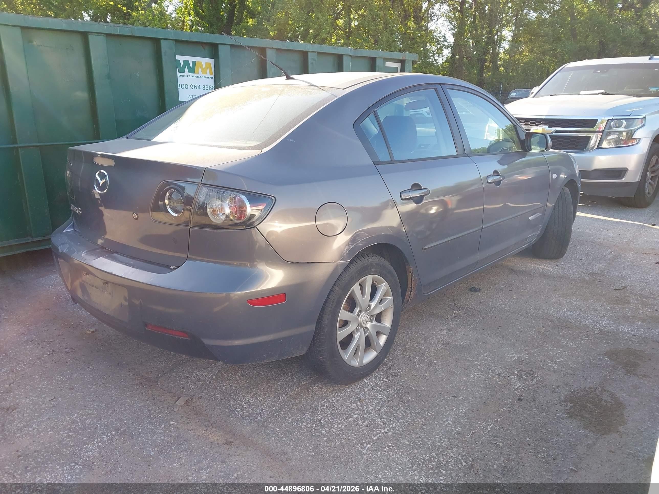 2008 Mazda Mazda3 I Gray vin: JM1BK12G781846358