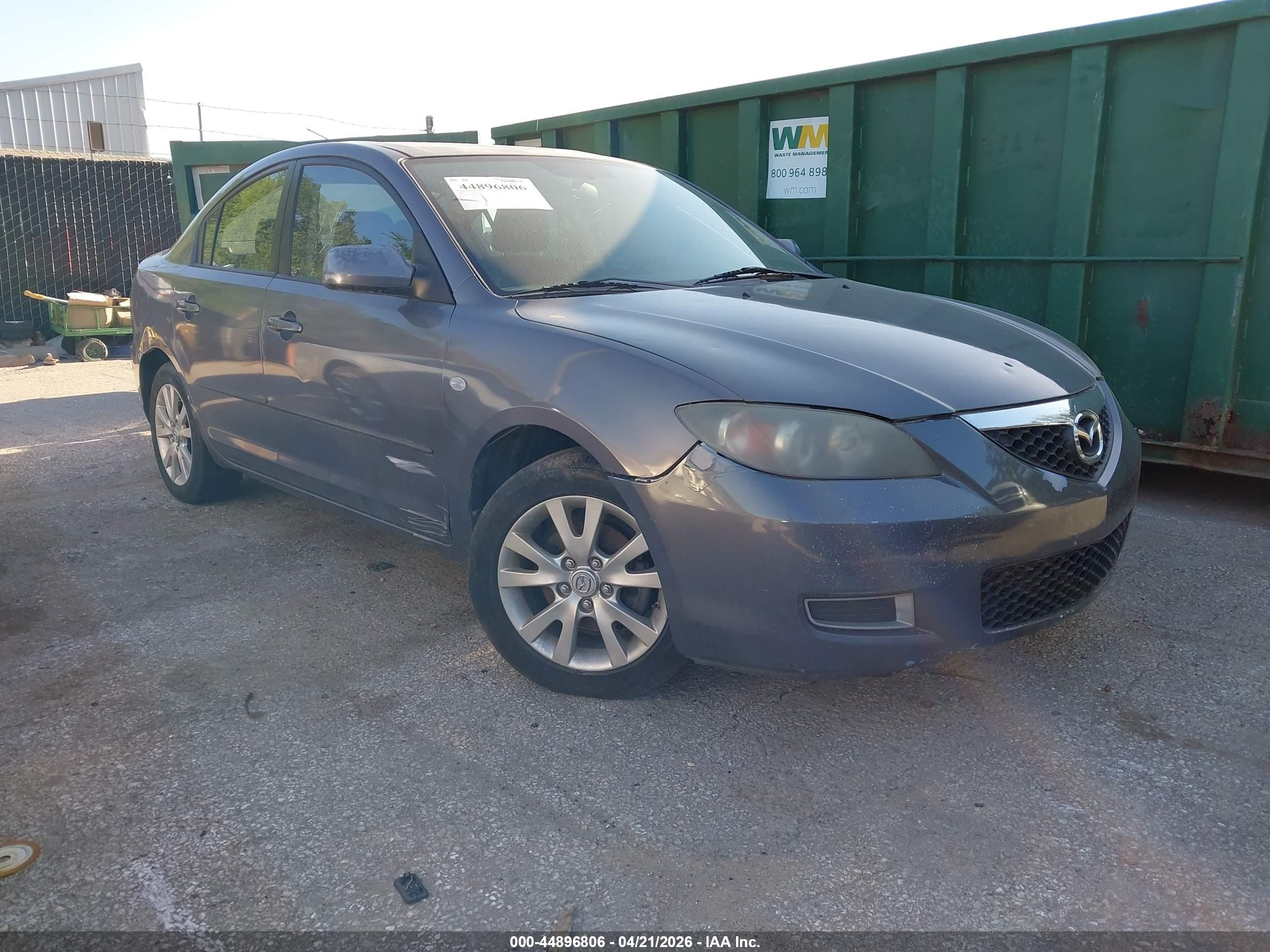 2008 Mazda Mazda3 I Gray vin: JM1BK12G781846358