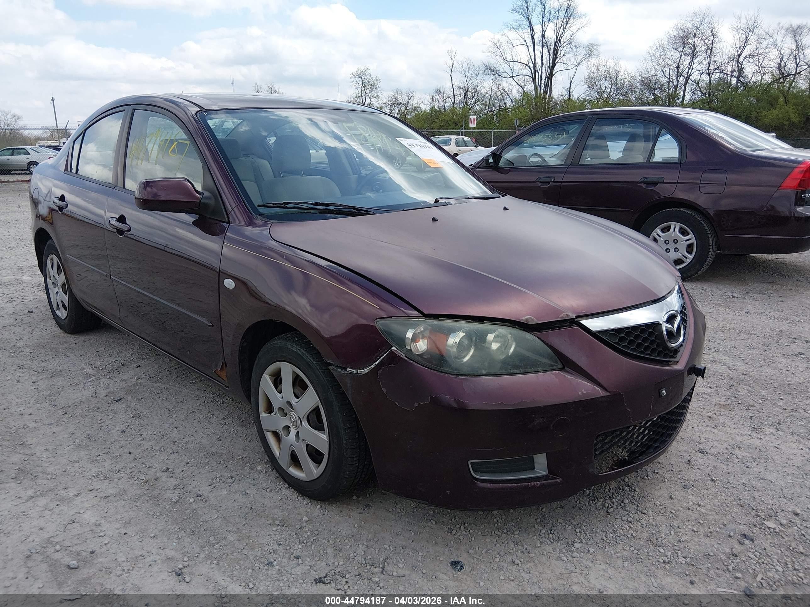 2007 Mazda Mazda3 I Sport Purple vin: JM1BK12G871672444