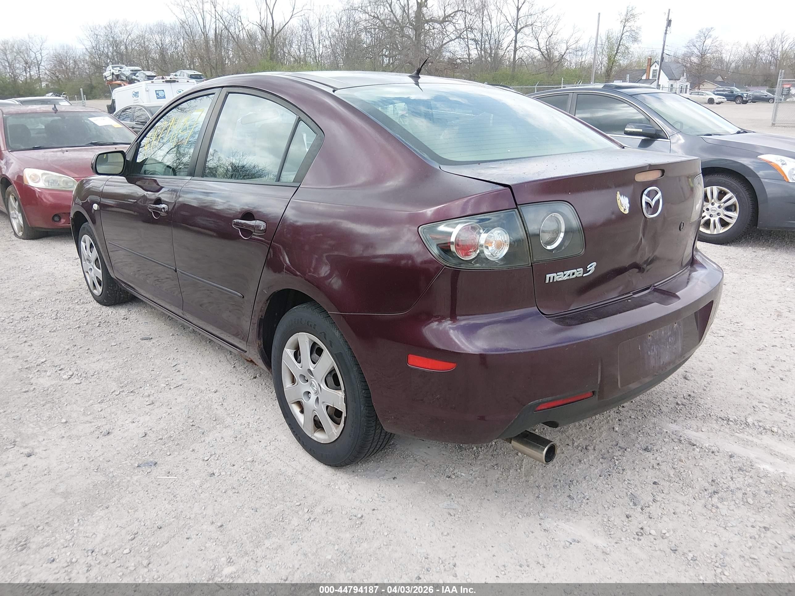 2007 Mazda Mazda3 I Sport Purple vin: JM1BK12G871672444