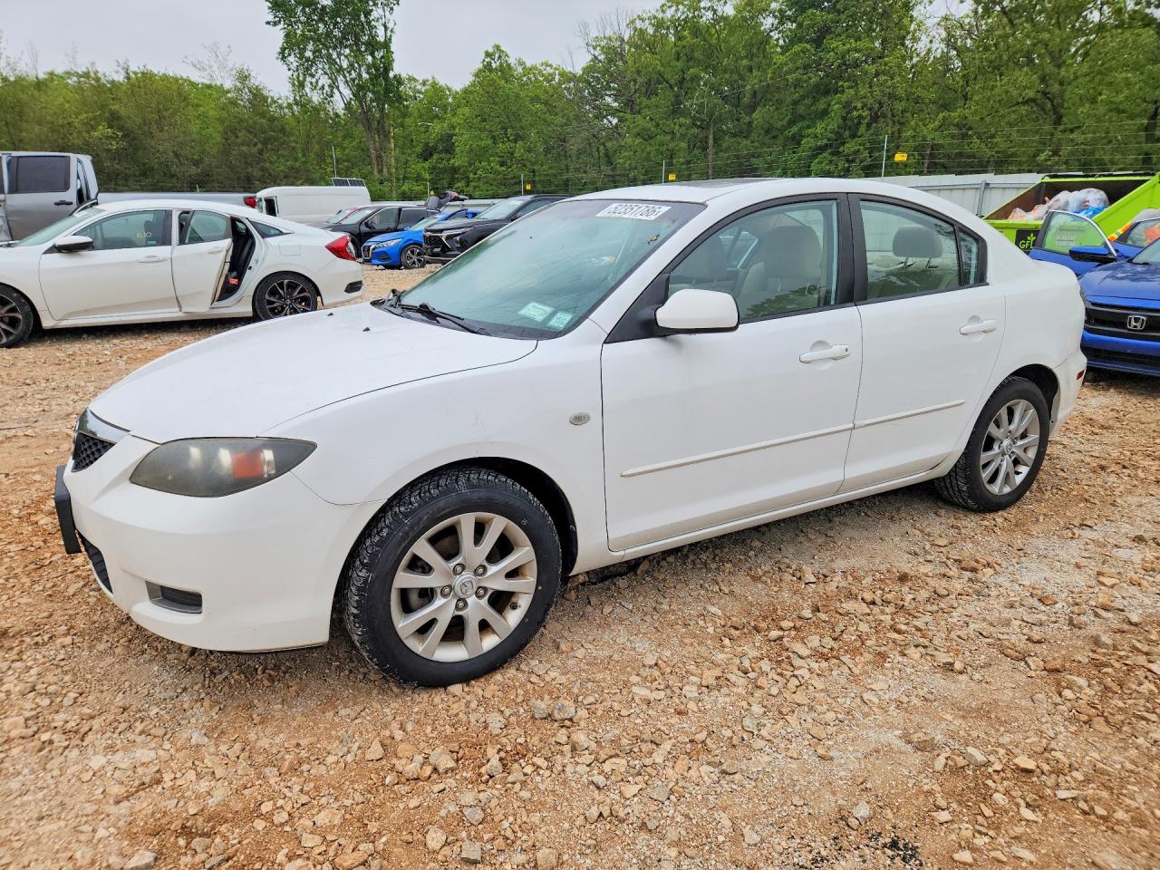 2007 Mazda 3 I White vin: JM1BK12G871724848
