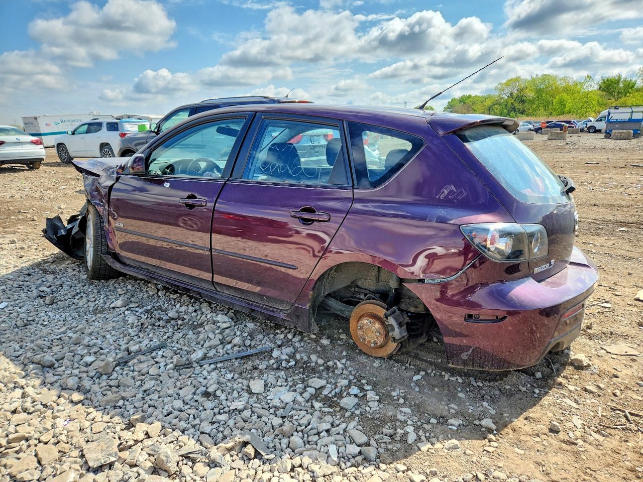 2007 Mazda Mazda3 Purple vin: JM1BK143171647069